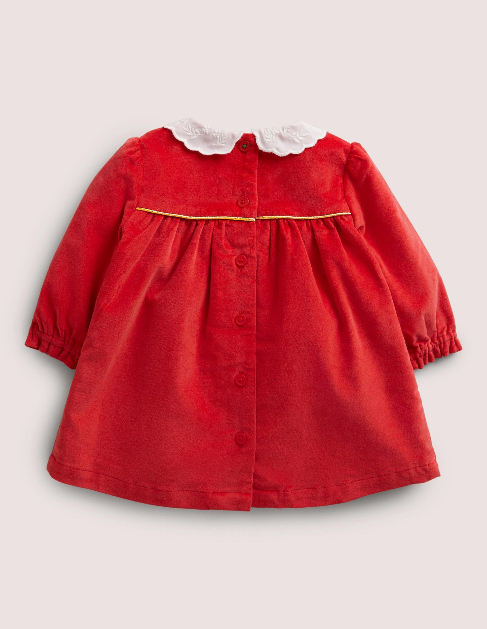 Red Animal Appliqué Velvet Dress-Rockabilly Red Animals - Image 2