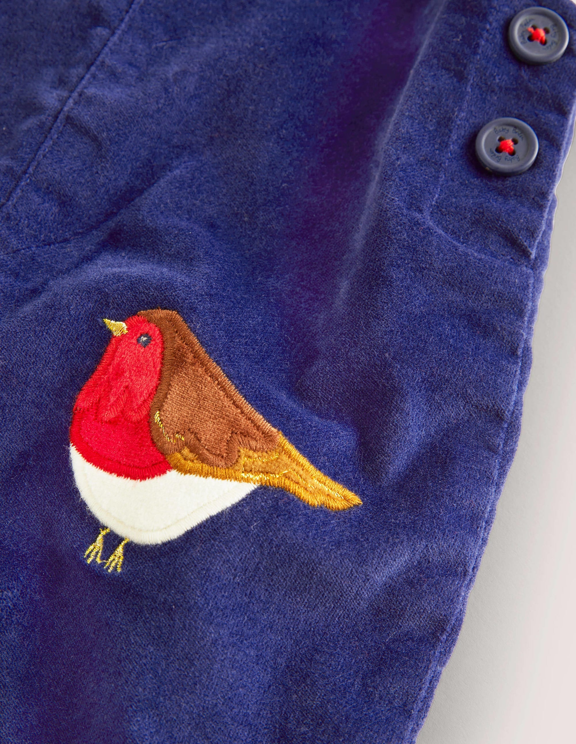 Velvet Dungaree-Starboard Blue Robins - Image 3
