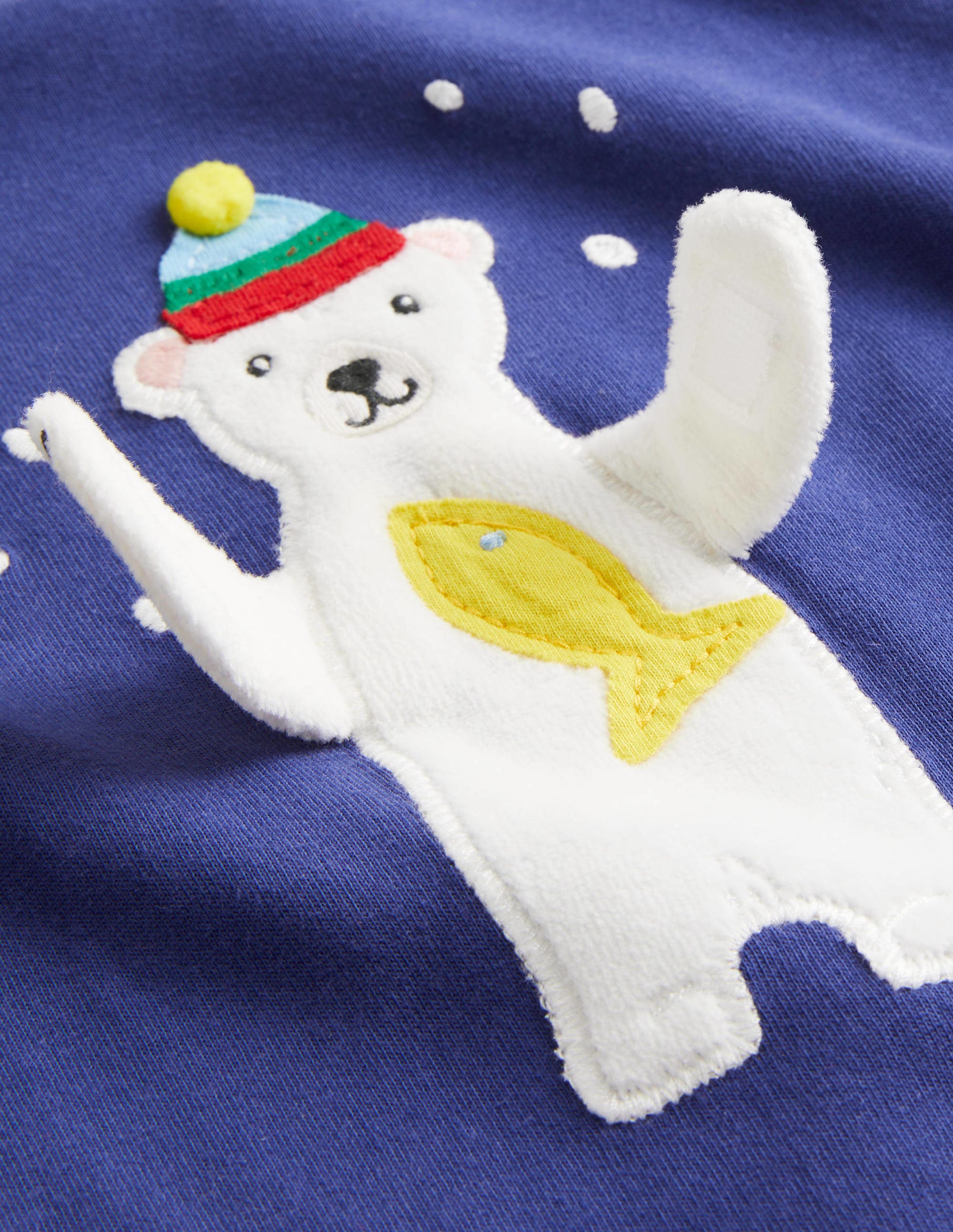 Hugging Logo T-Shirt-Starboard Blue Polar Bear - Image 3