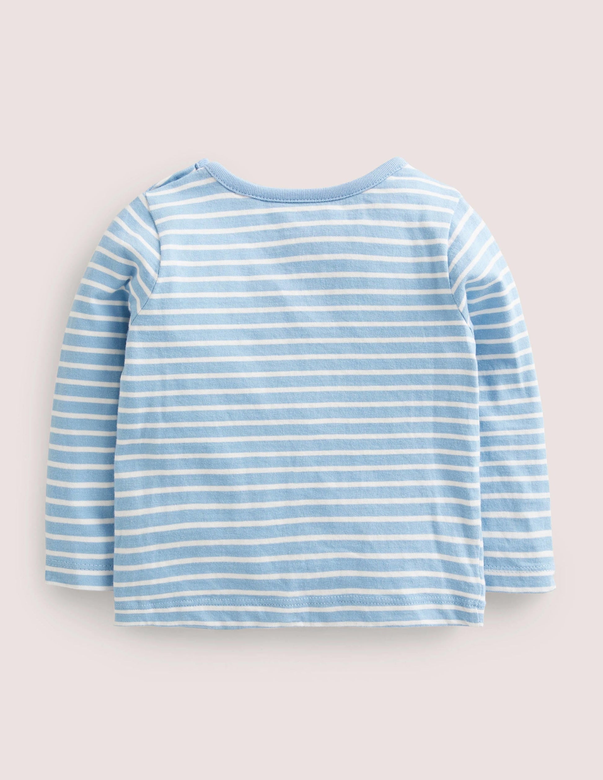 Appliqué Christmas T-shirt-Dusty Blue/Ivory Bunny-2