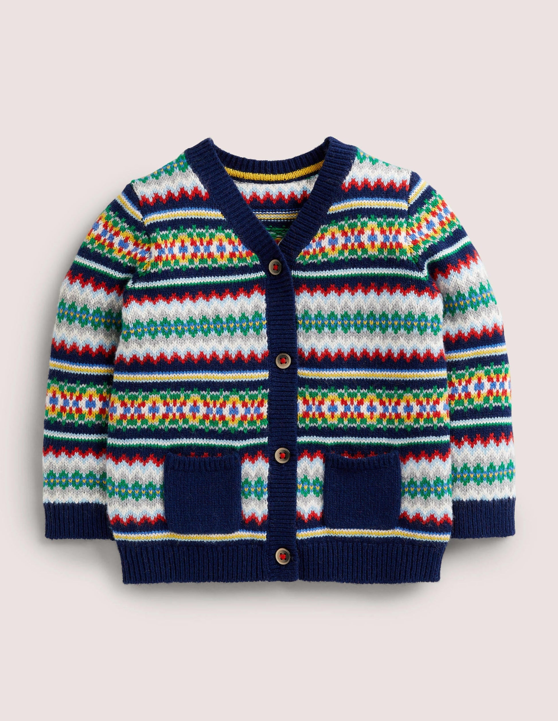 All-over Fair Isle Cardigan-Starboard Blue Multi Fair Isle-1