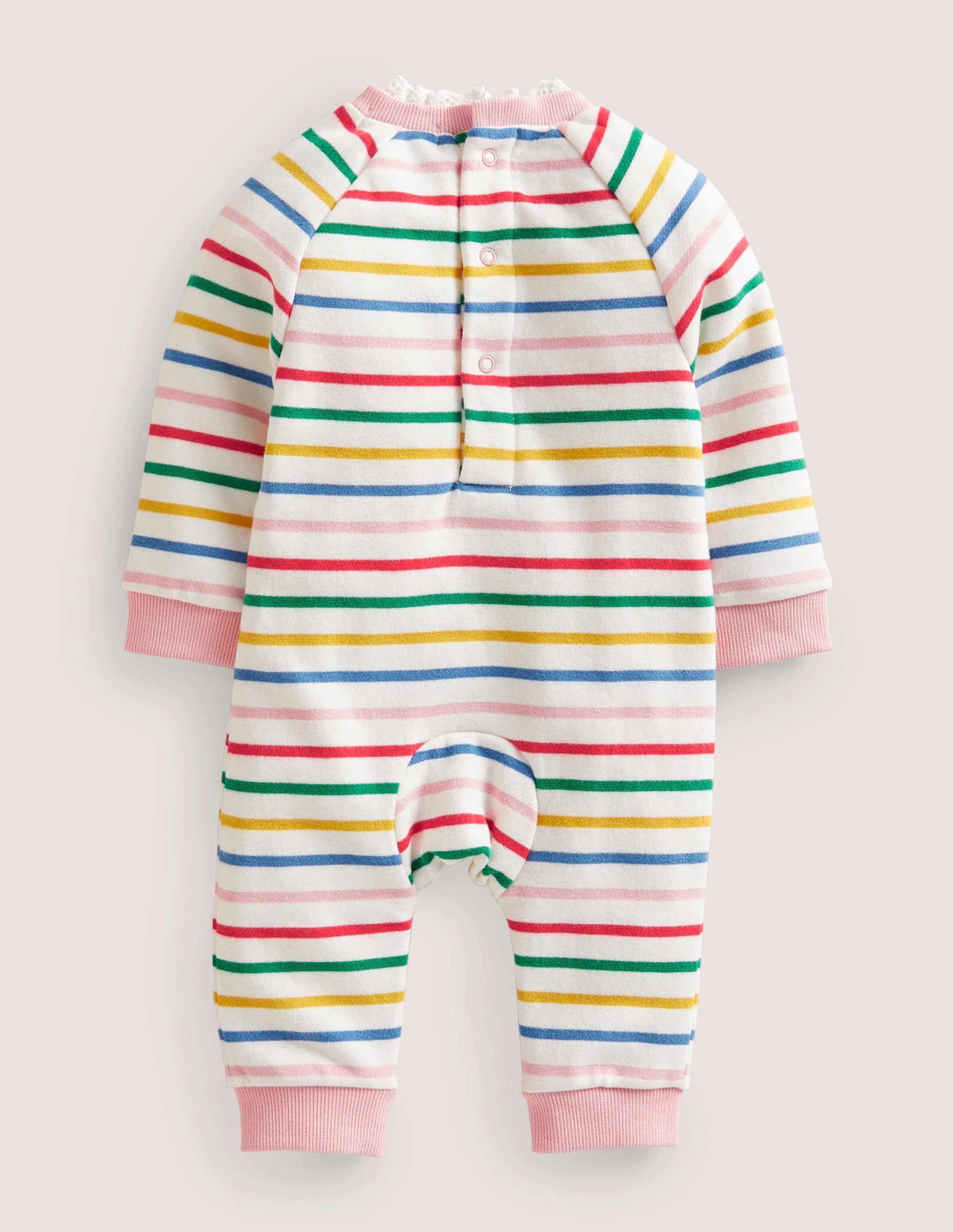 Jersey Ruffle Romper-Multi Stripe - Image 2