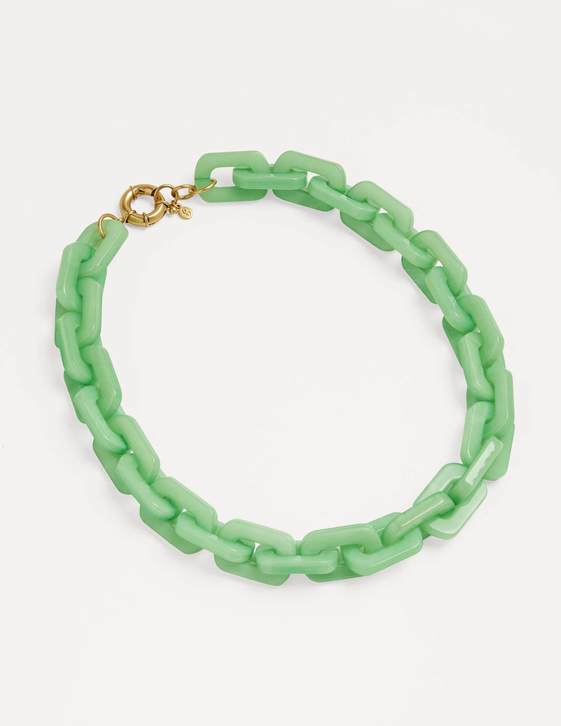 Resin Link Necklace-Emerald-4