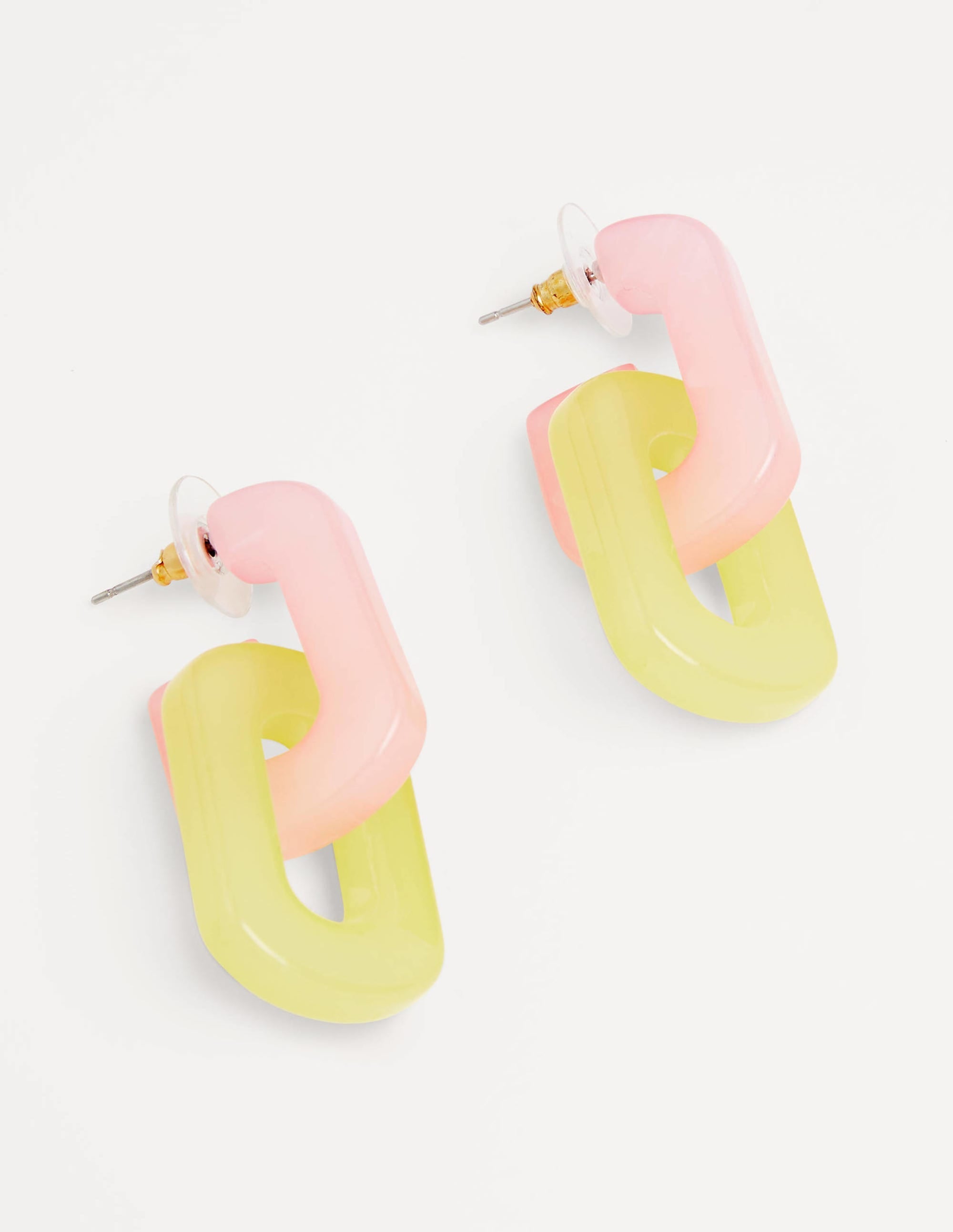 Resin Link Earrings-Wild Rose Multi - Image 1