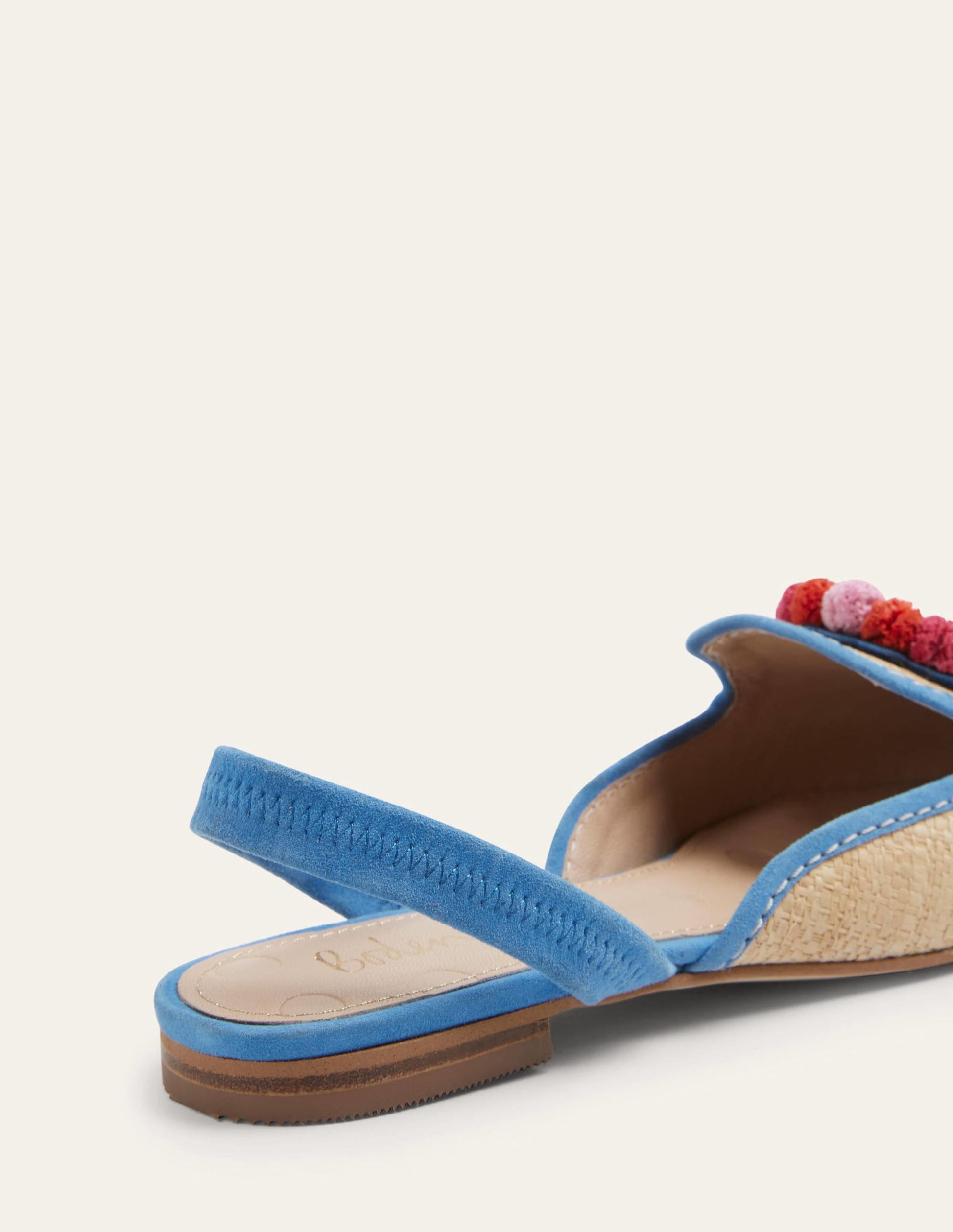 Lily Slingback Flat Sandals-Mosaic Blue, Tassel-3