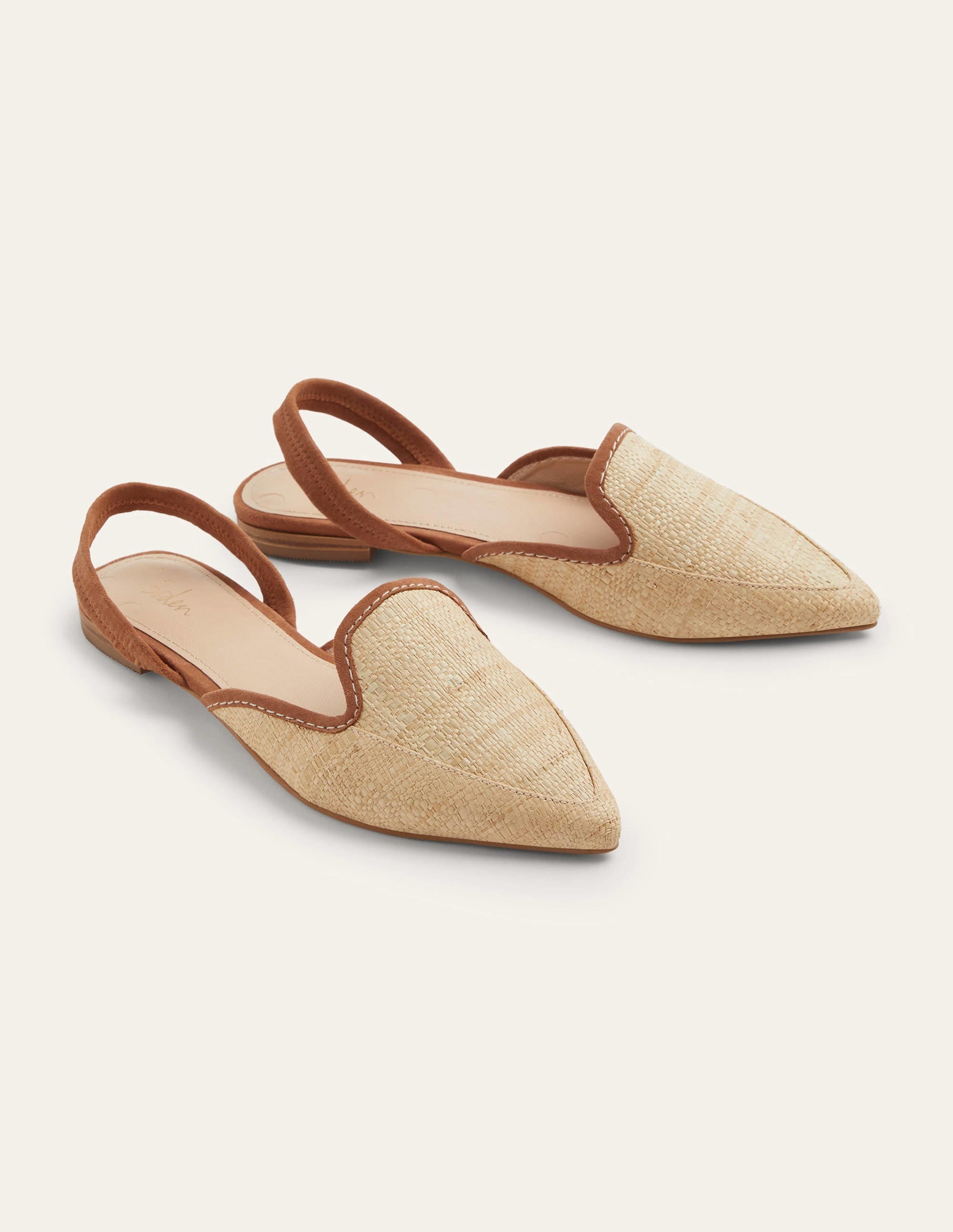 Lily Slingback Flat Sandals-Natural/ Tan - Image 4
