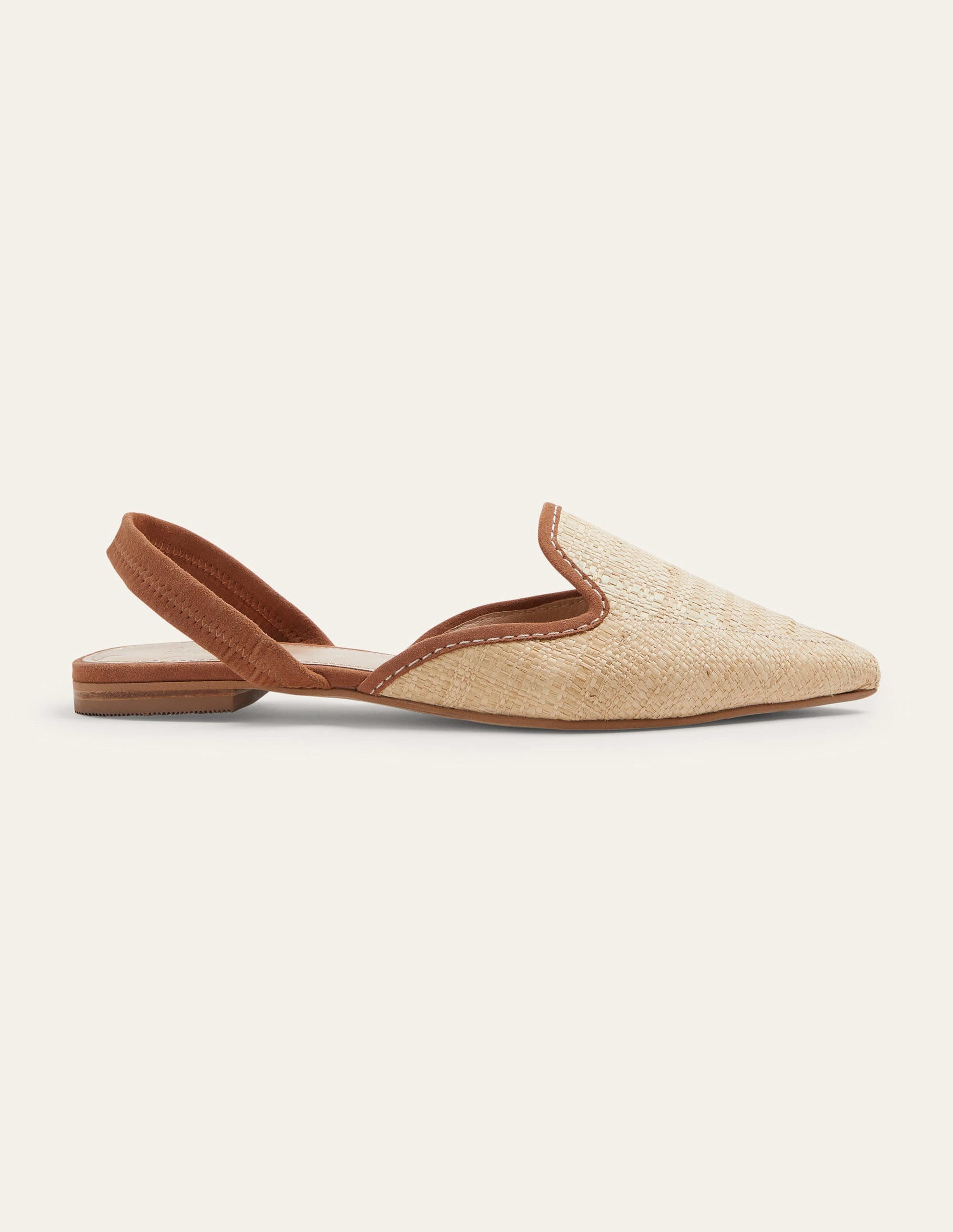Lily Slingback Flat Sandals-Natural/ Tan - Image 5