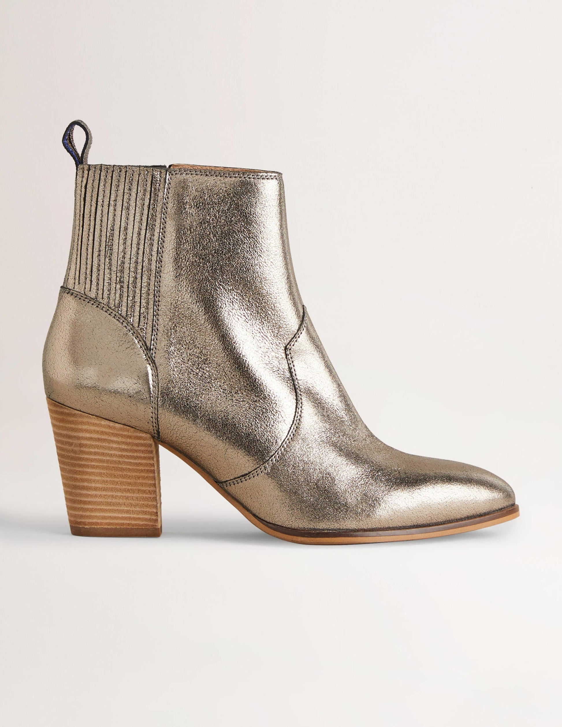 Western Ankle Boot-Silver-1