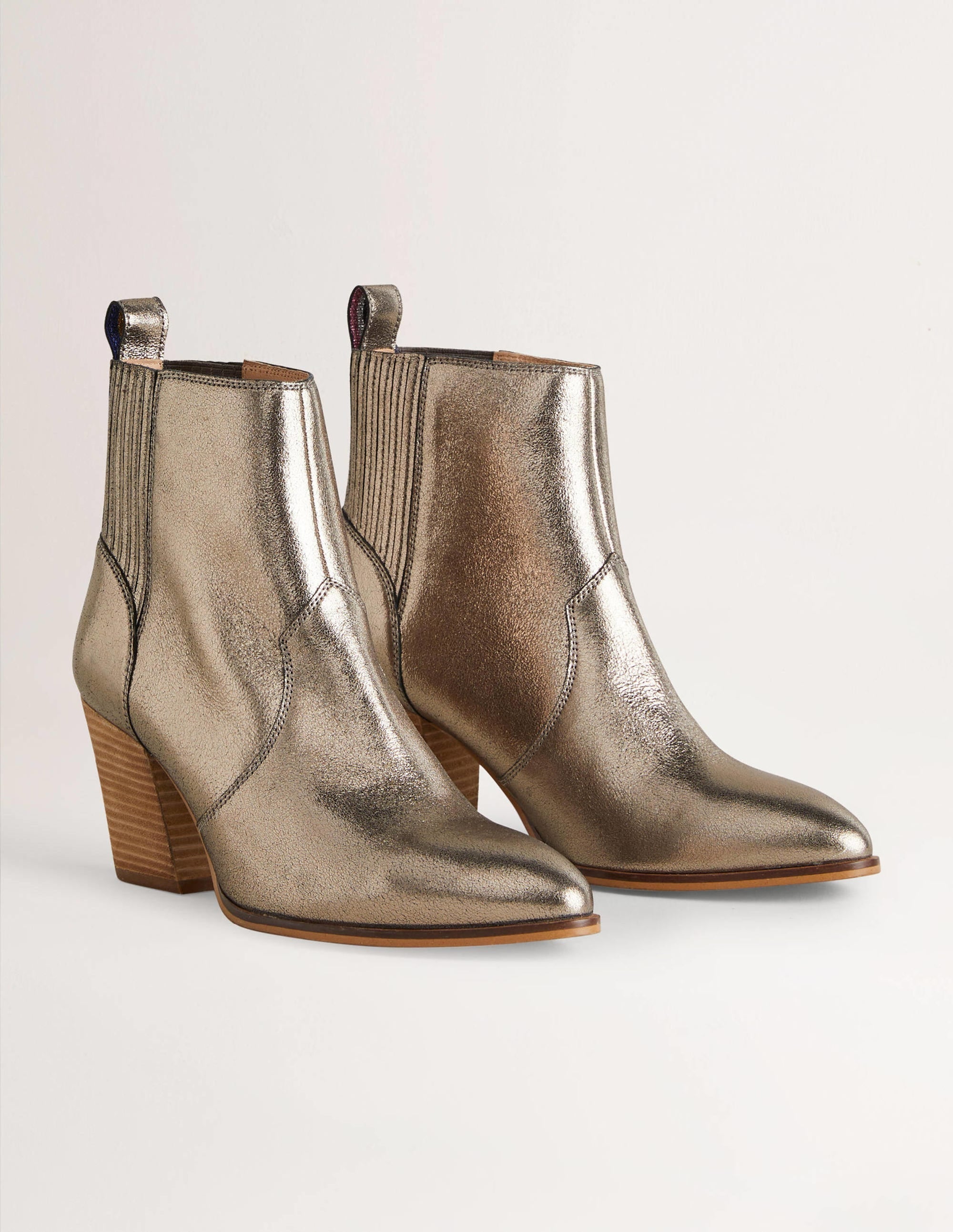 Western Ankle Boot-Silver - Image 2