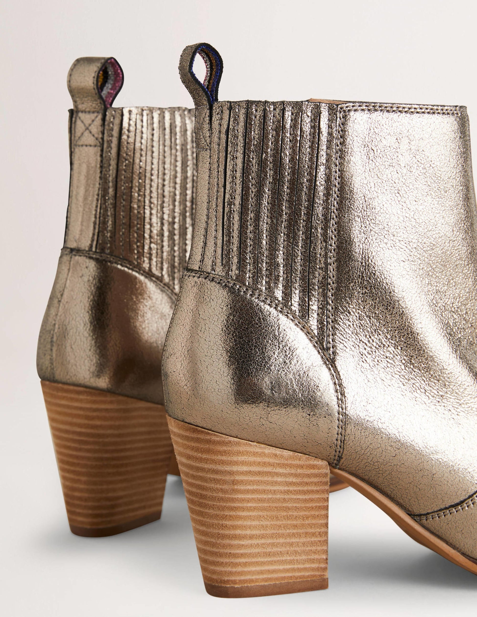 Western Ankle Boot-Silver-3