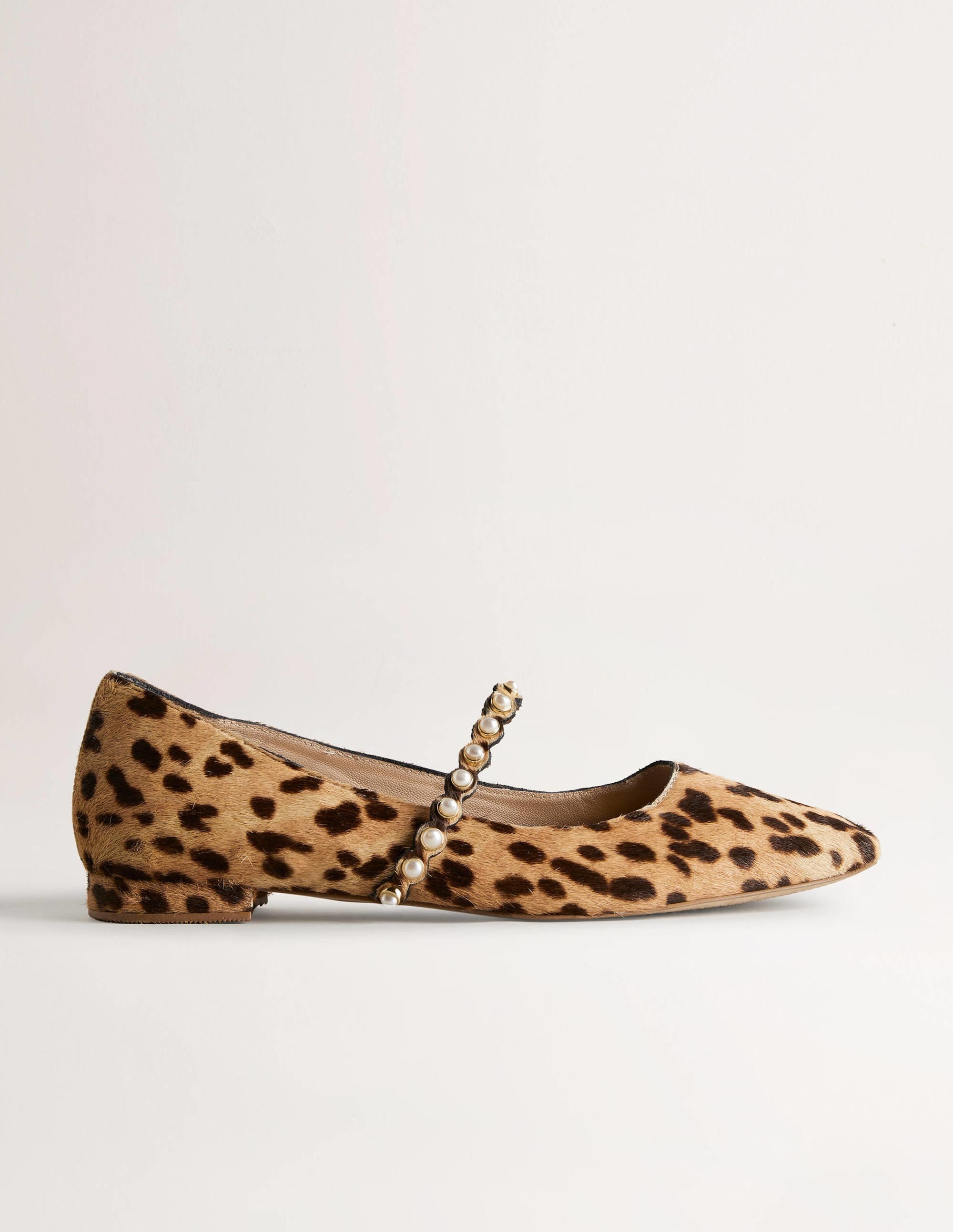 Pearl Strap Ballerina Flats-Cheetah - Image 2