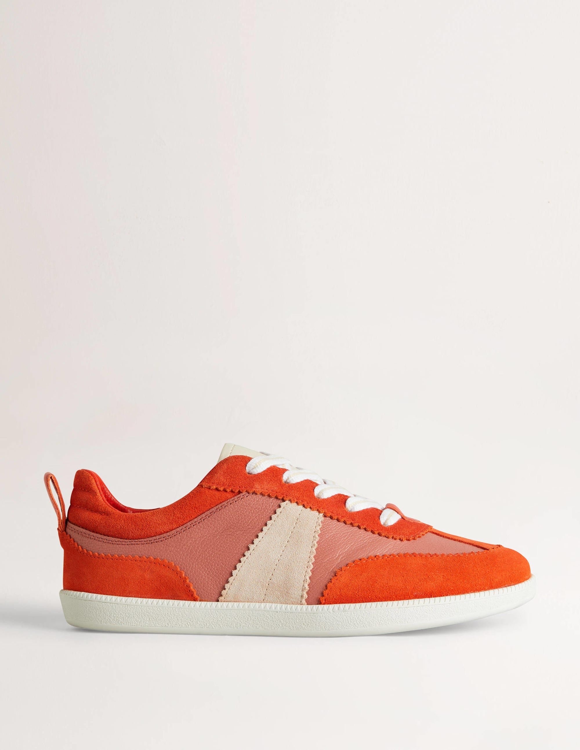 Erin Retro Tennis Trainers-Dusty Red/ Rocket Red - Image 1