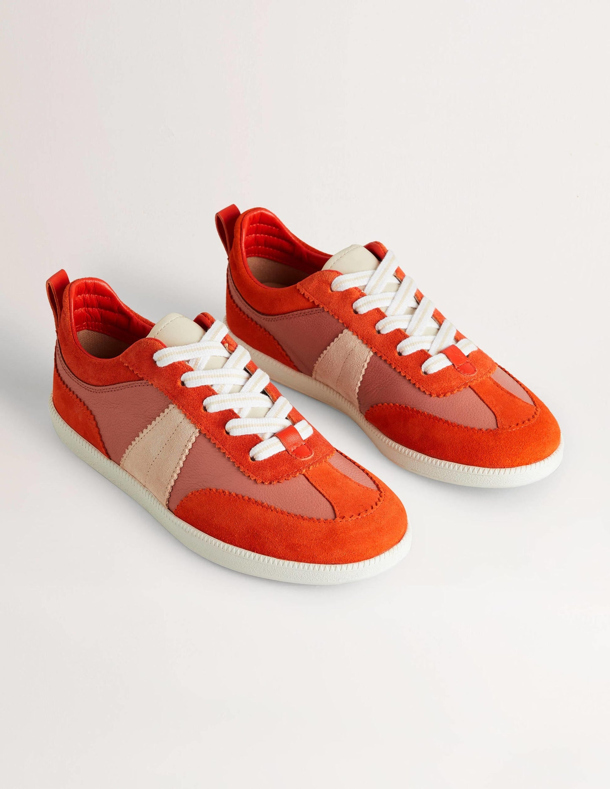 Erin Retro Tennis Trainers-Dusty Red/ Rocket Red-2