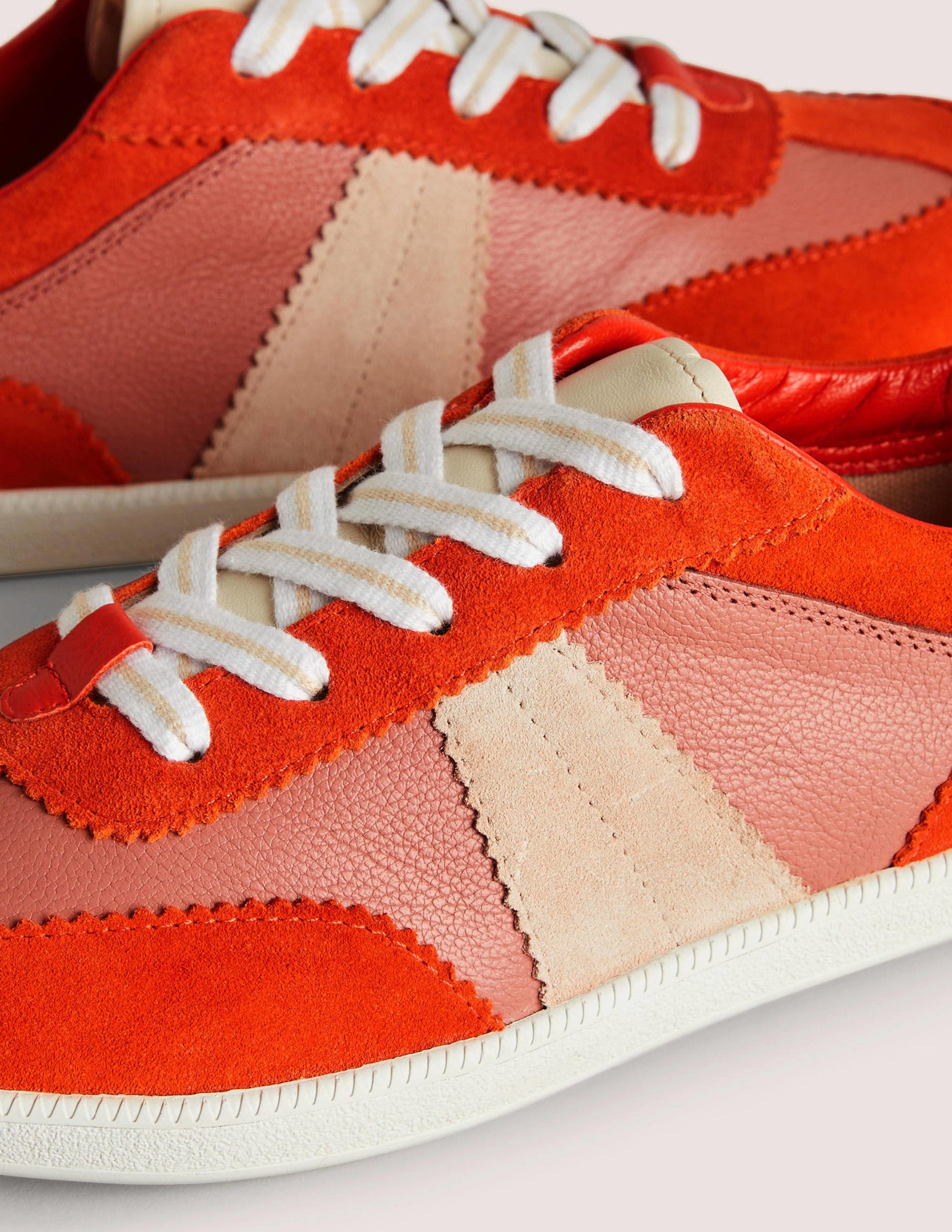 Erin Retro Tennis Trainers-Dusty Red/ Rocket Red-3