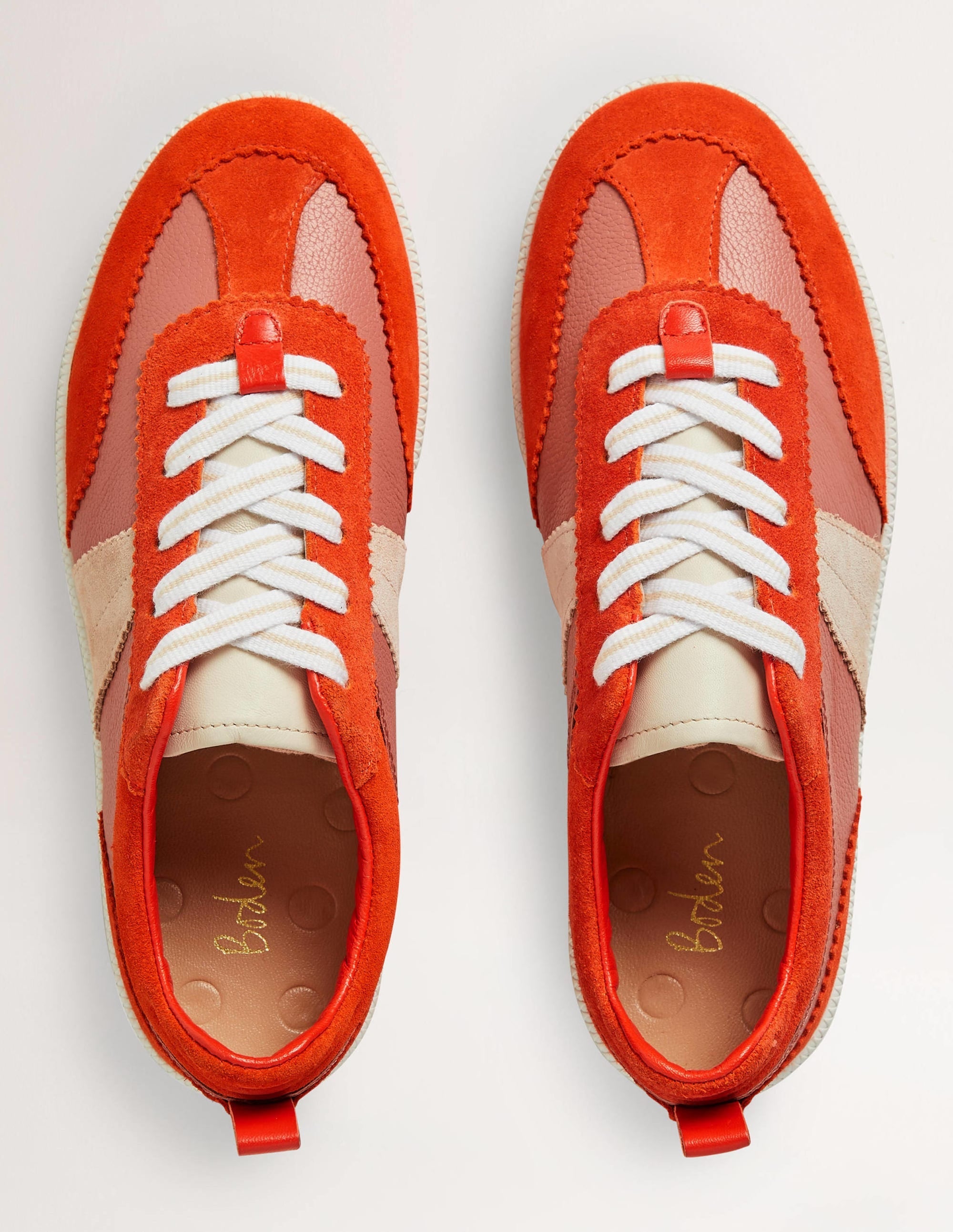 Erin Retro Tennis Trainers-Dusty Red/ Rocket Red - Image 4