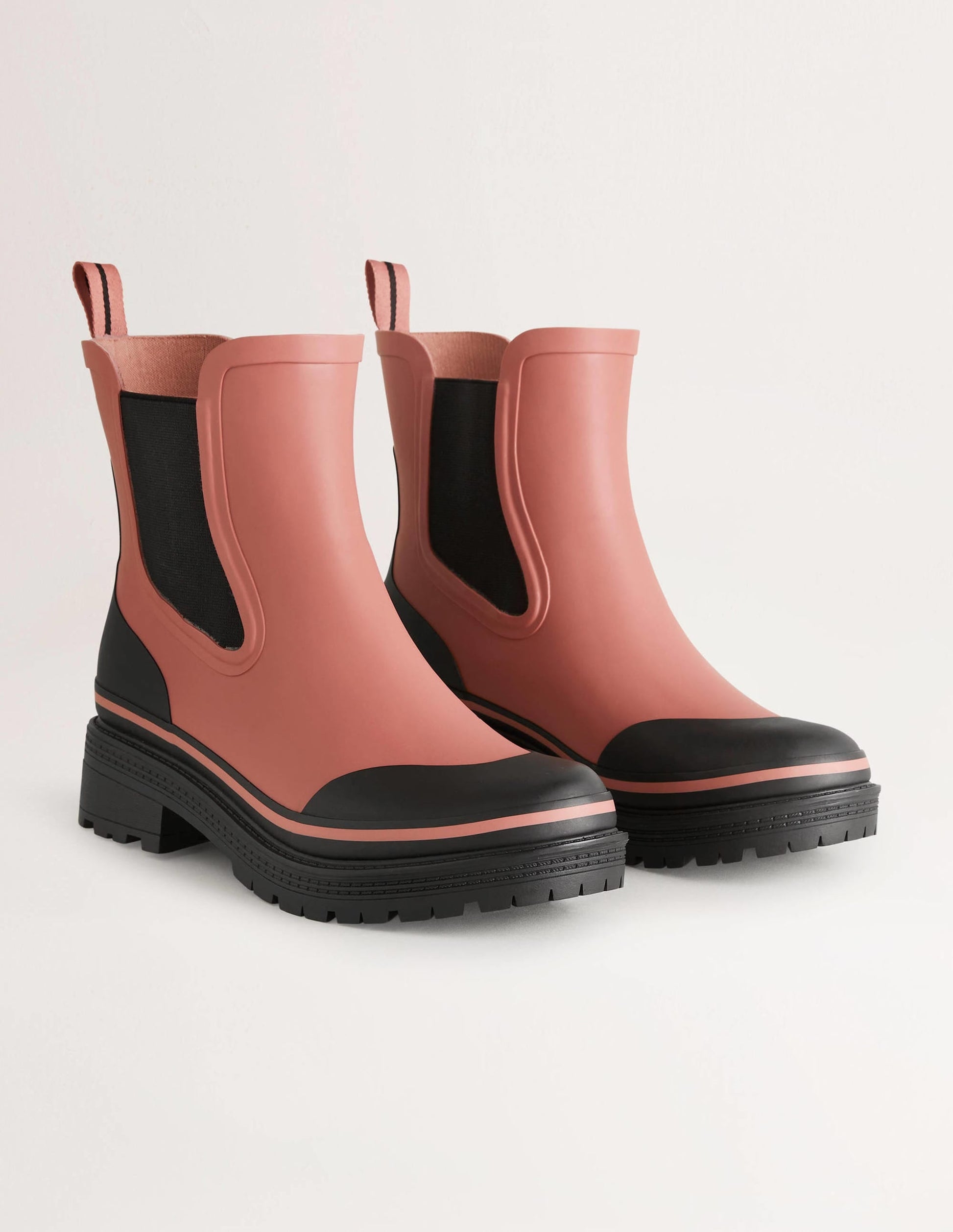 Chelsea Wellington Boots-Dusty Red-2