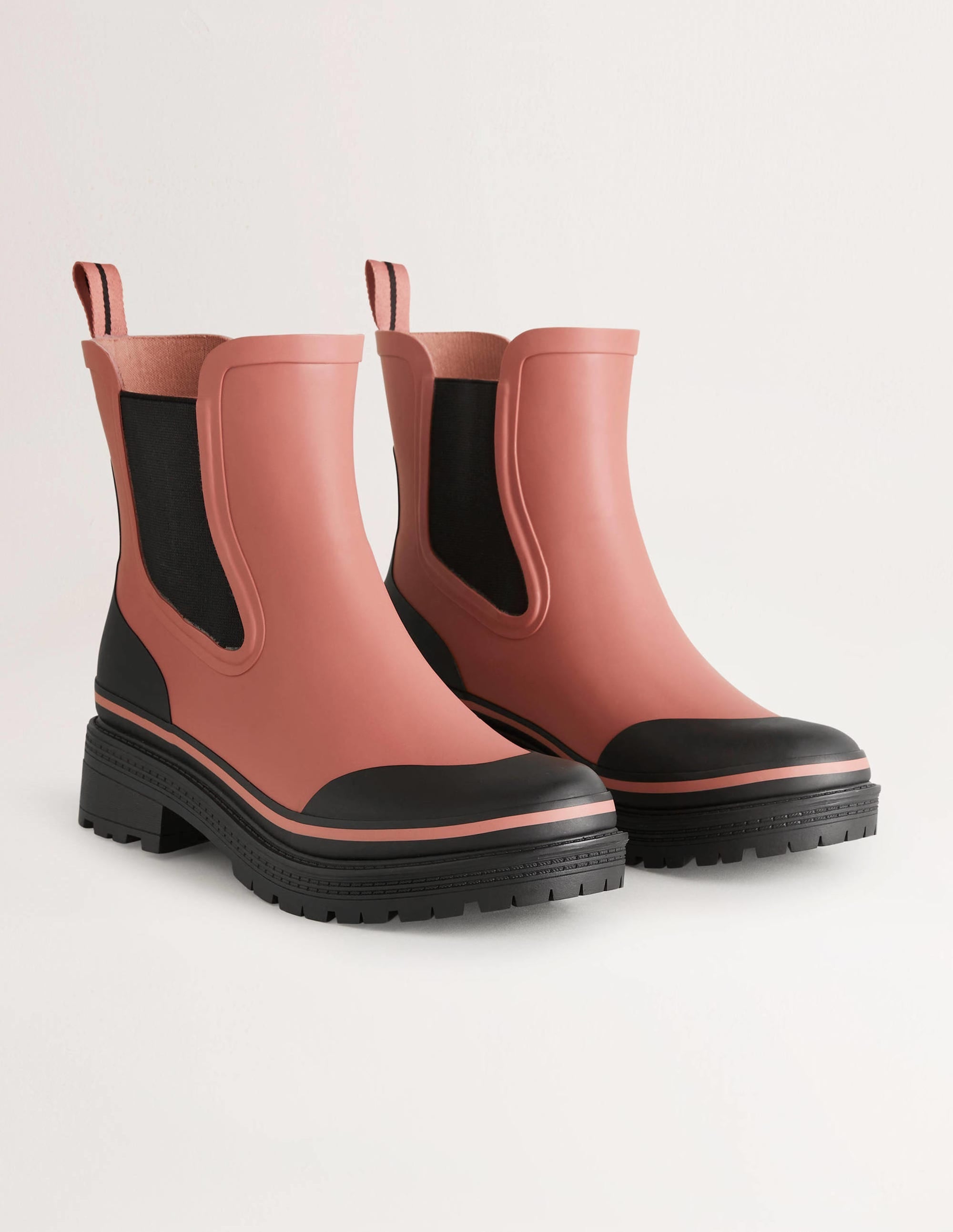 Chelsea Wellington Boots-Dusty Red - Image 2
