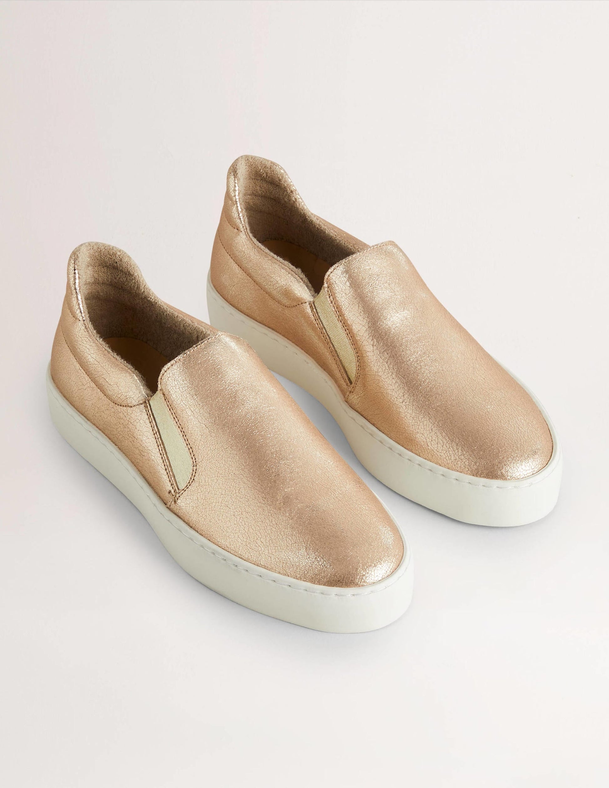 Slip-on Trainers-Metallic Gold-2