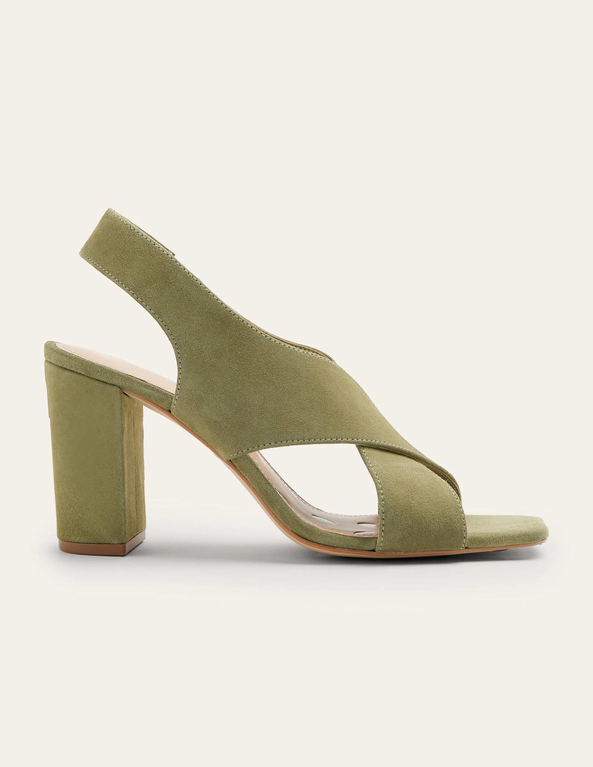 Cross Strap Heeled Sandals-Rainforest Floor-6