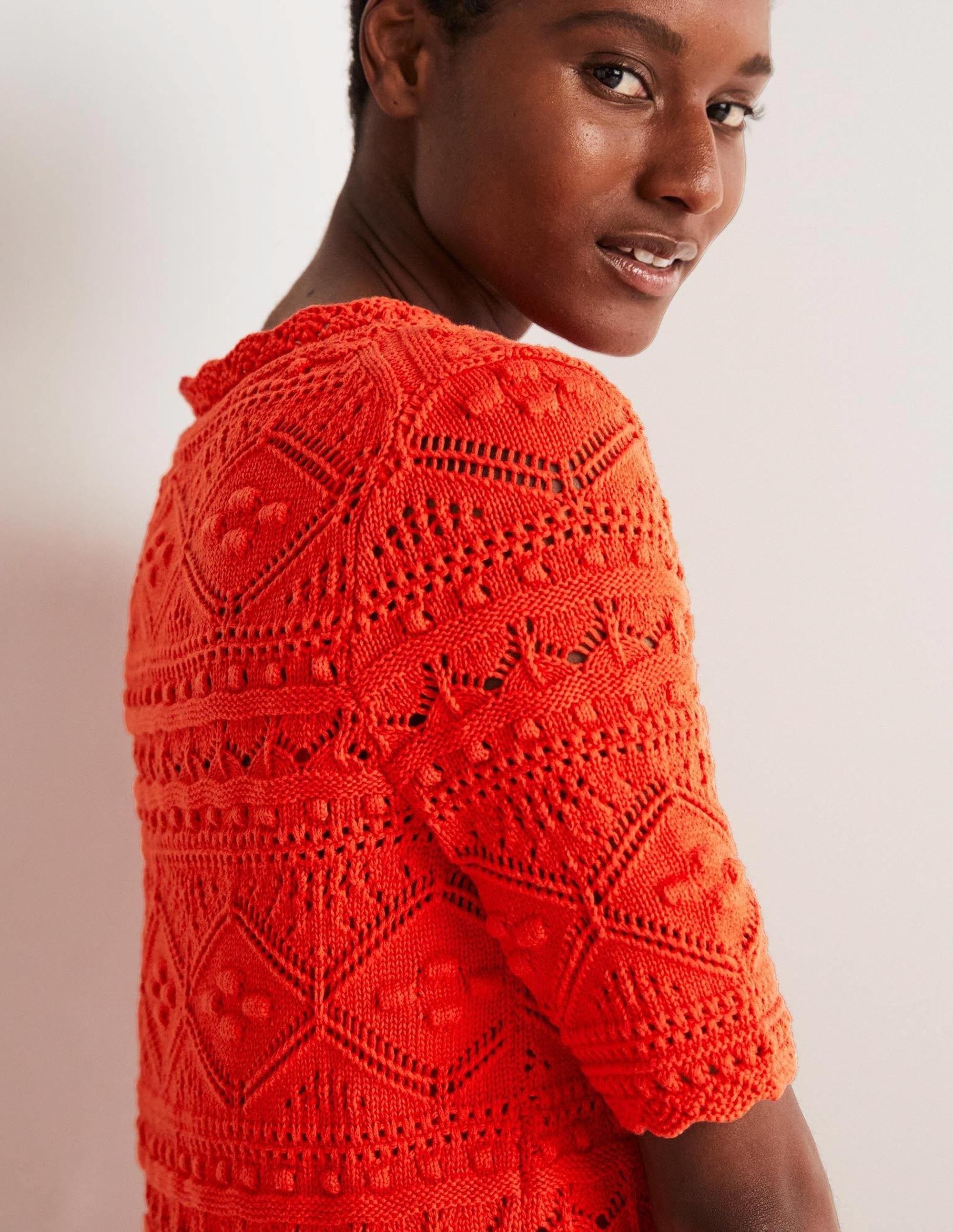 Claudia Textured Knitted Dress-Firecracker - Image 6