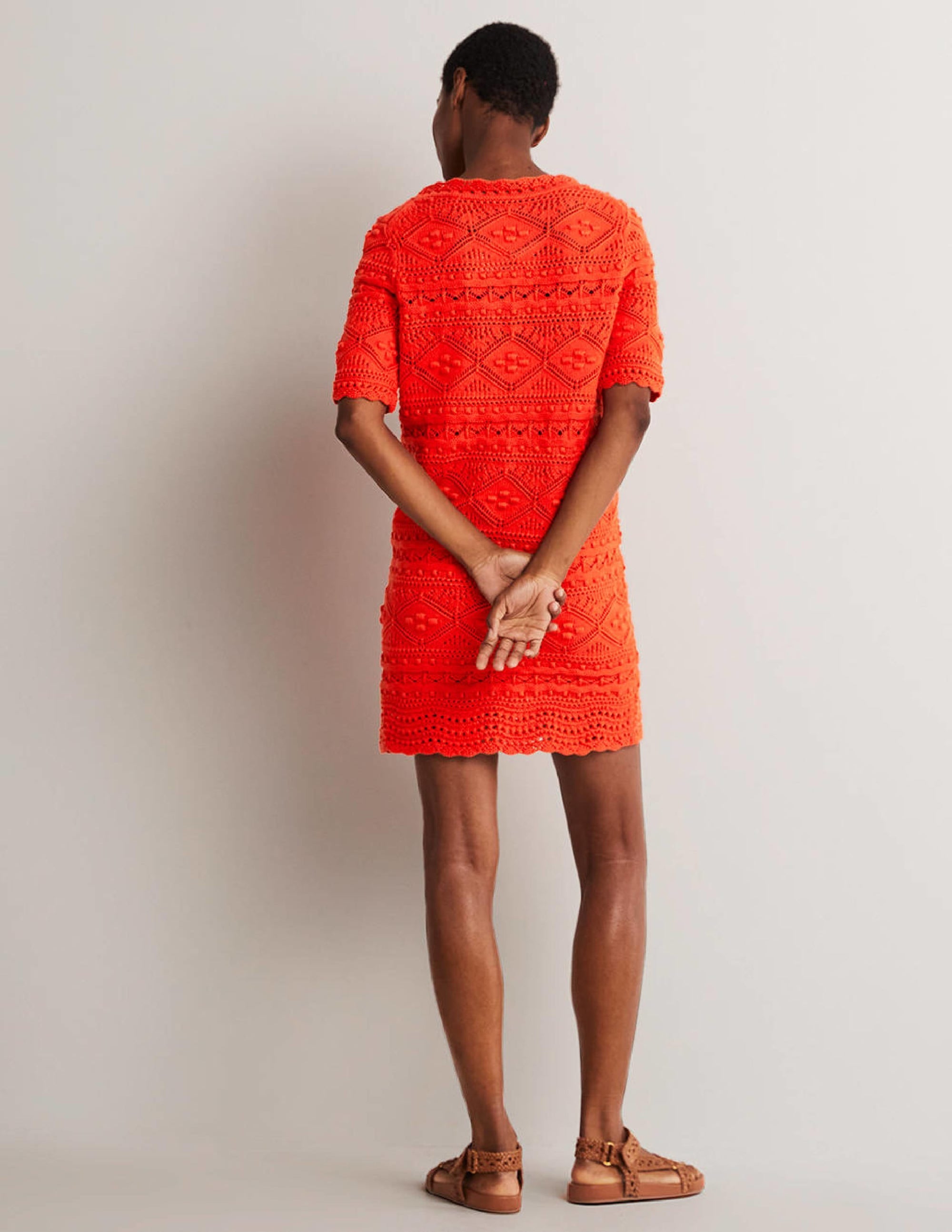 Claudia Textured Knitted Dress-Firecracker - Image 3