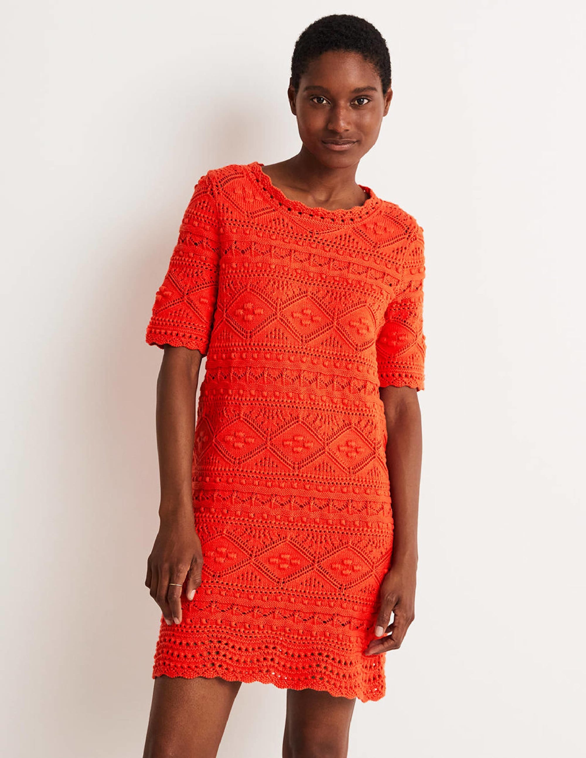 Claudia Textured Knitted Dress-Firecracker - Image 4