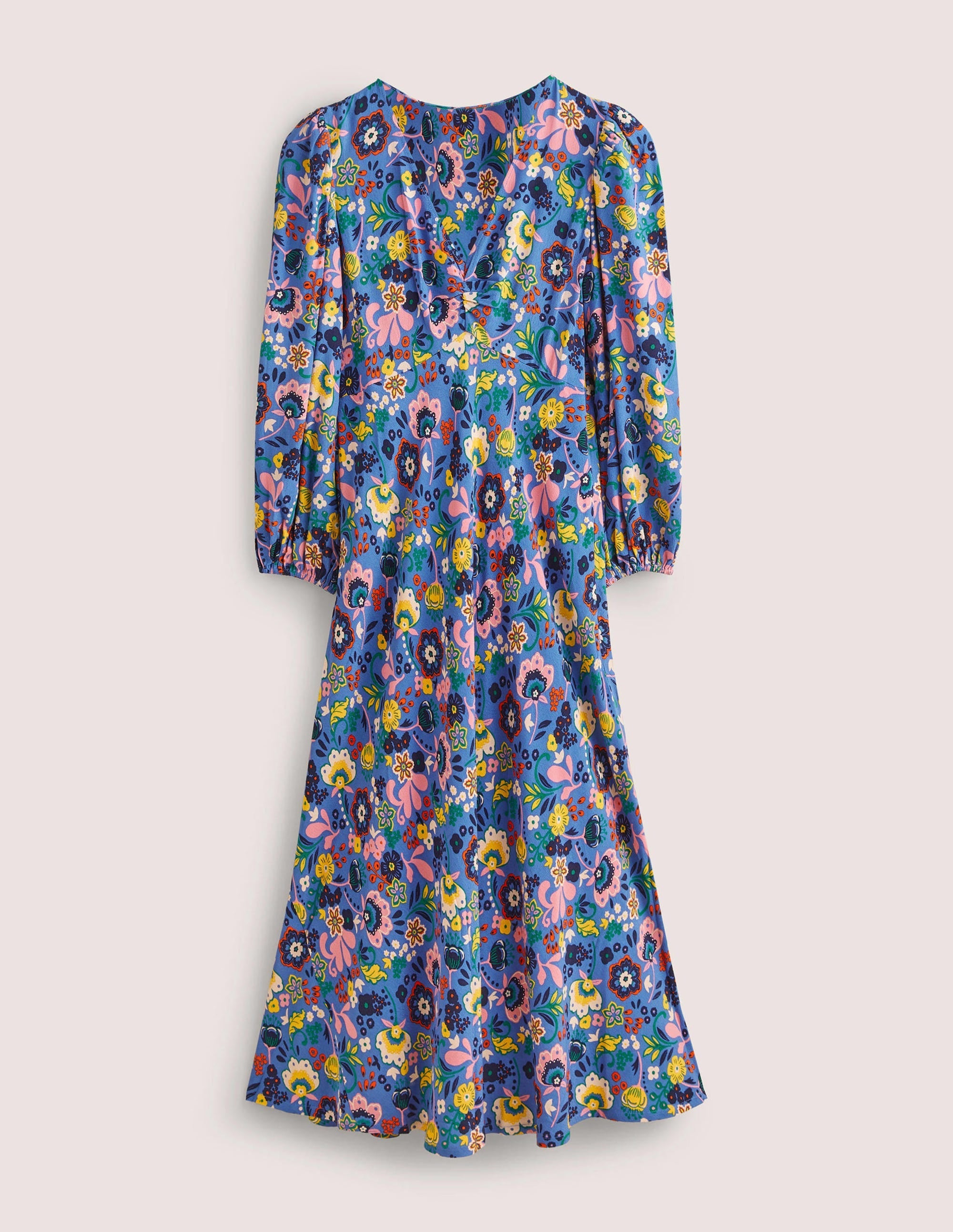 Empire Midi Tea Dress-Riviera Blue, Pretty Paradise - Image 5