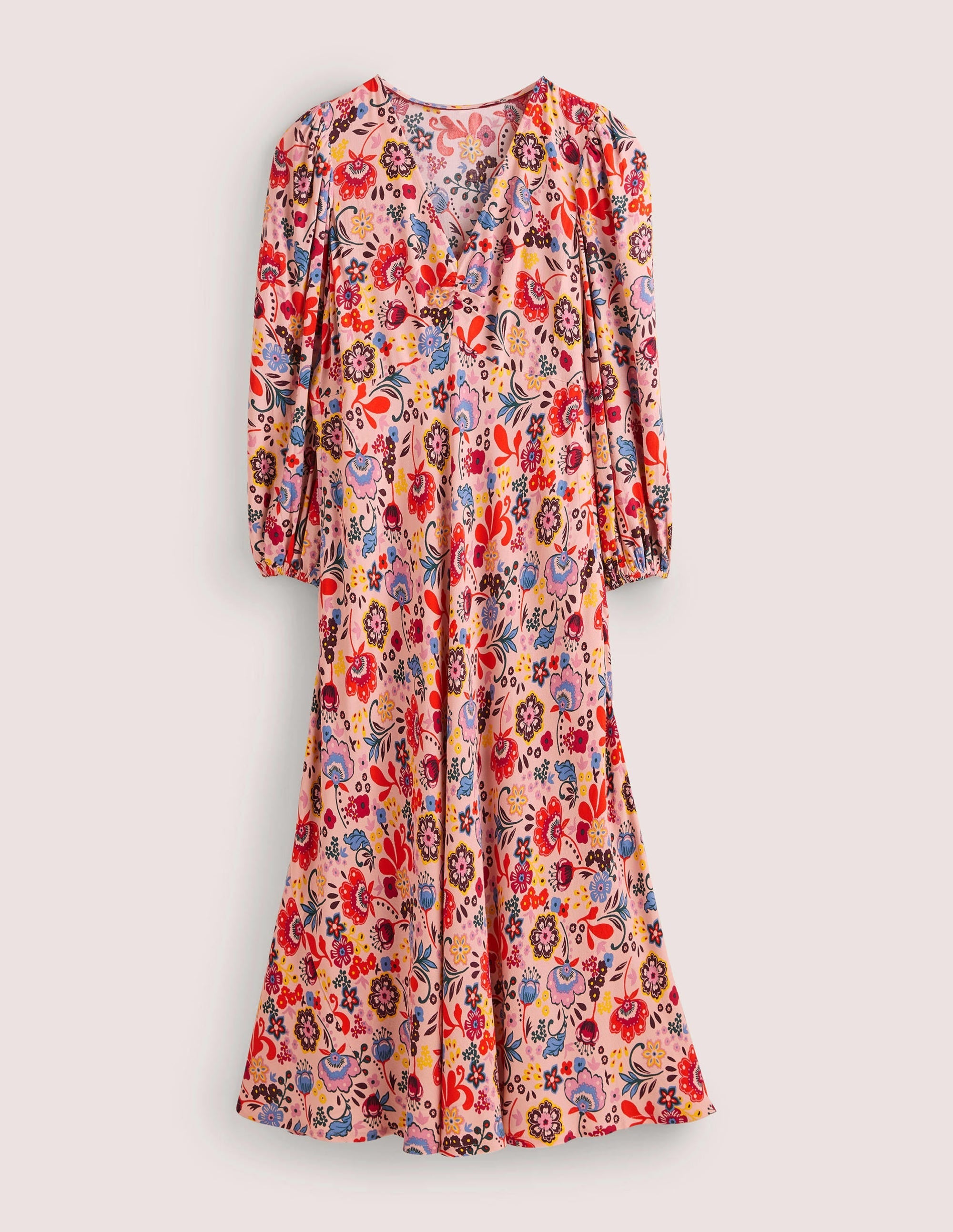 Empire Midi Tea Dress-Milkshake, Pretty Paradise - Image 5