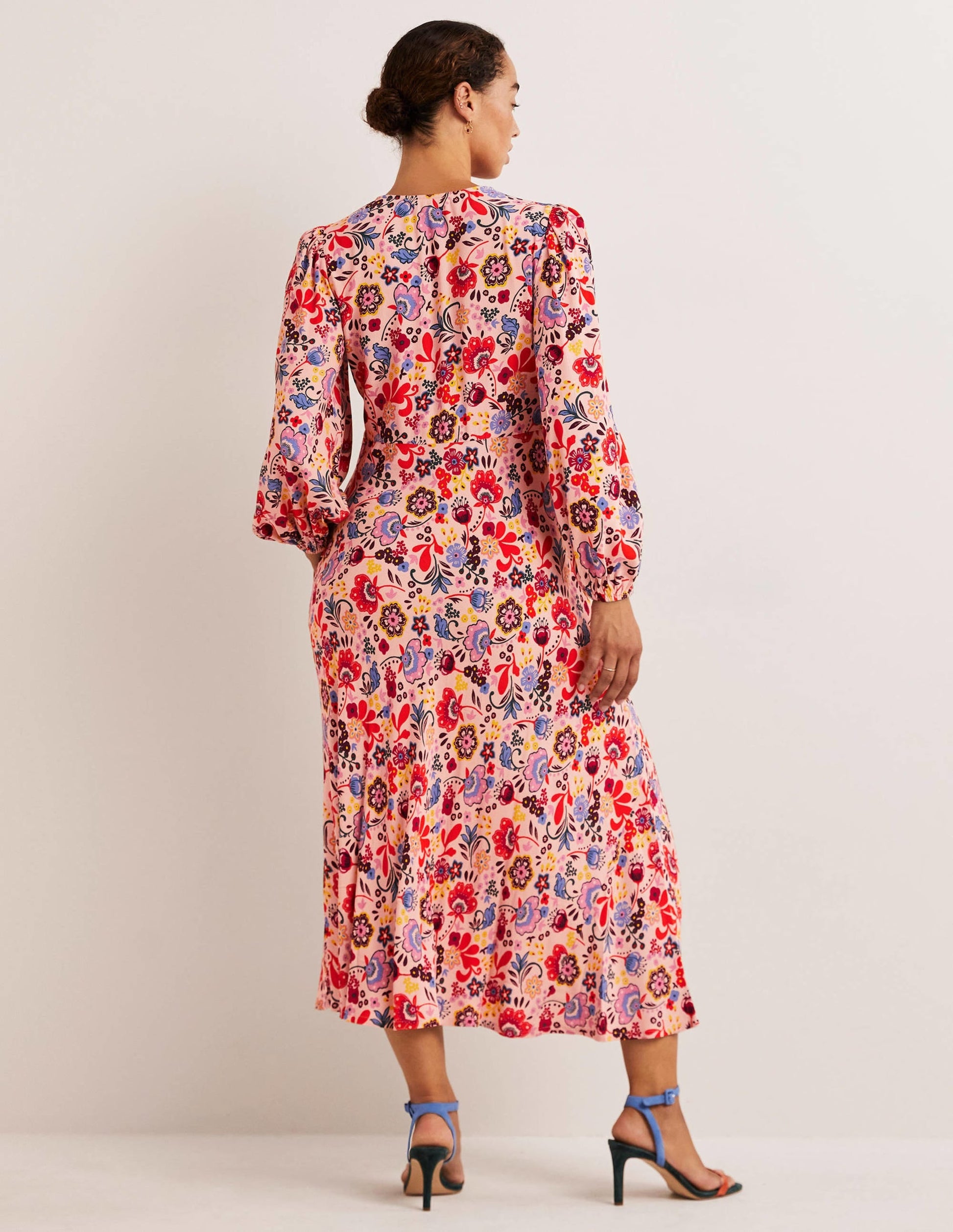 Empire Midi Tea Dress-Milkshake, Pretty Paradise-3