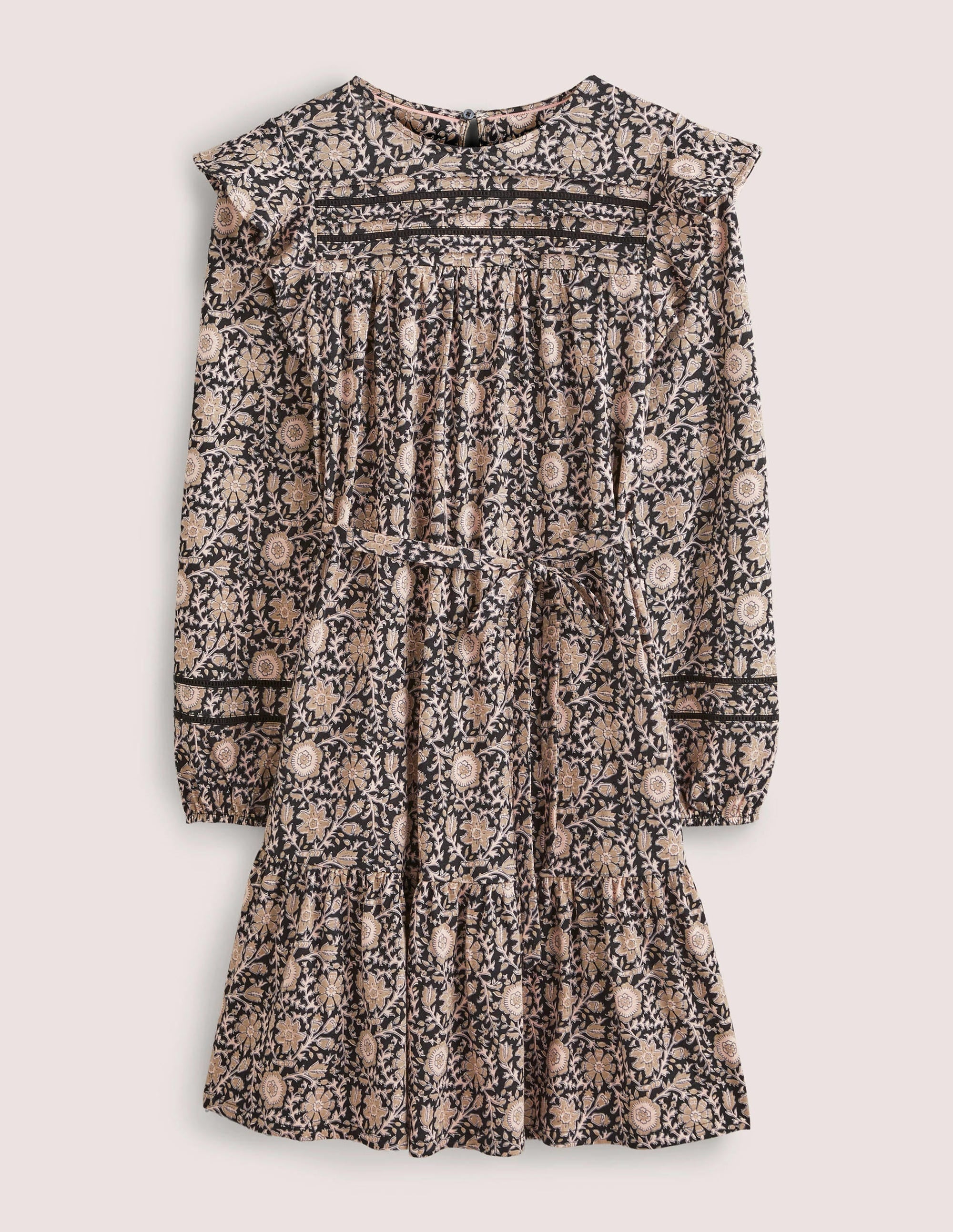 Trim Detail Jersey Dress-Black, Enchanting Twig - Image 7