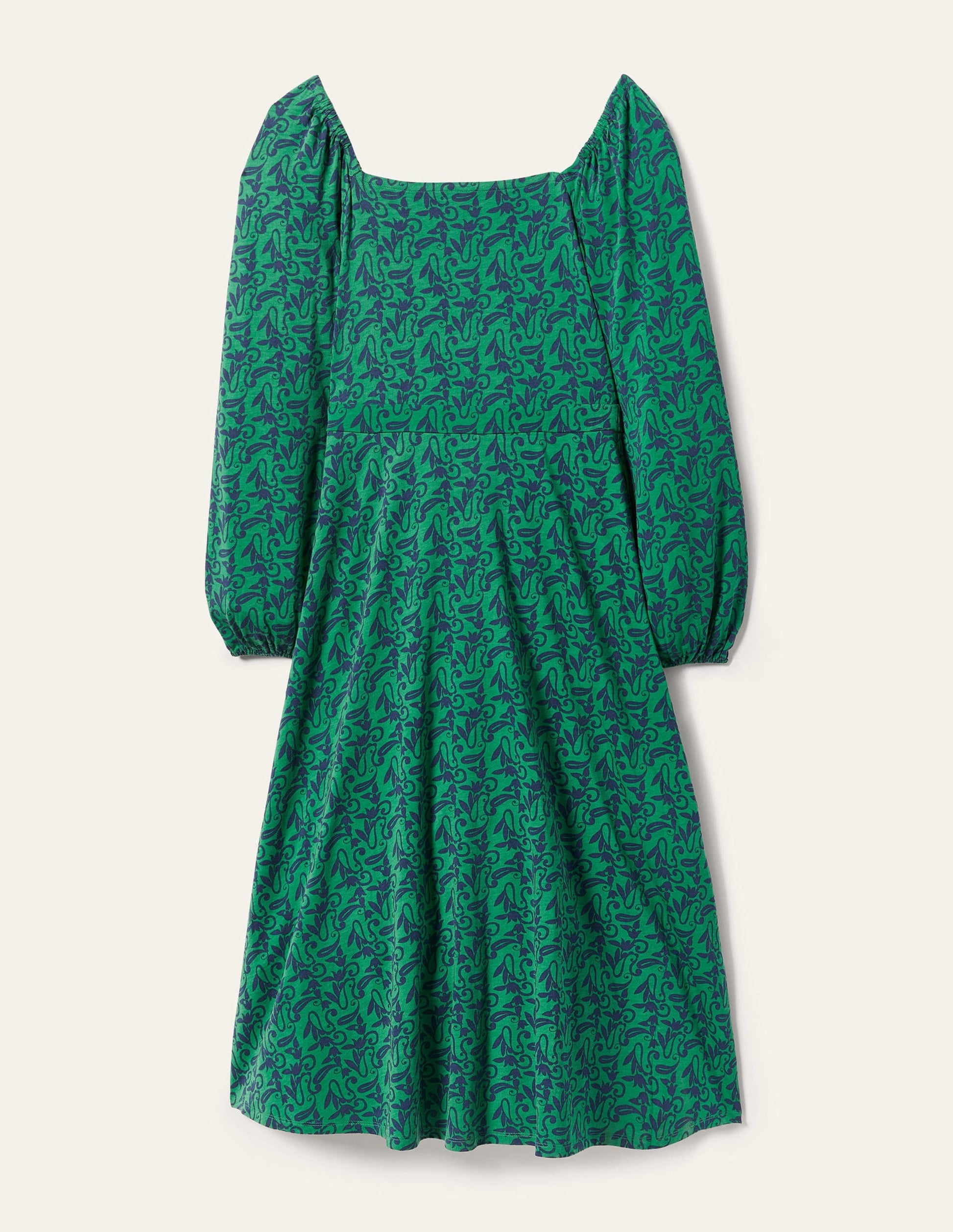 Square Neck Jersey Midi Dress-Shady Glade Paisley Meadow-12