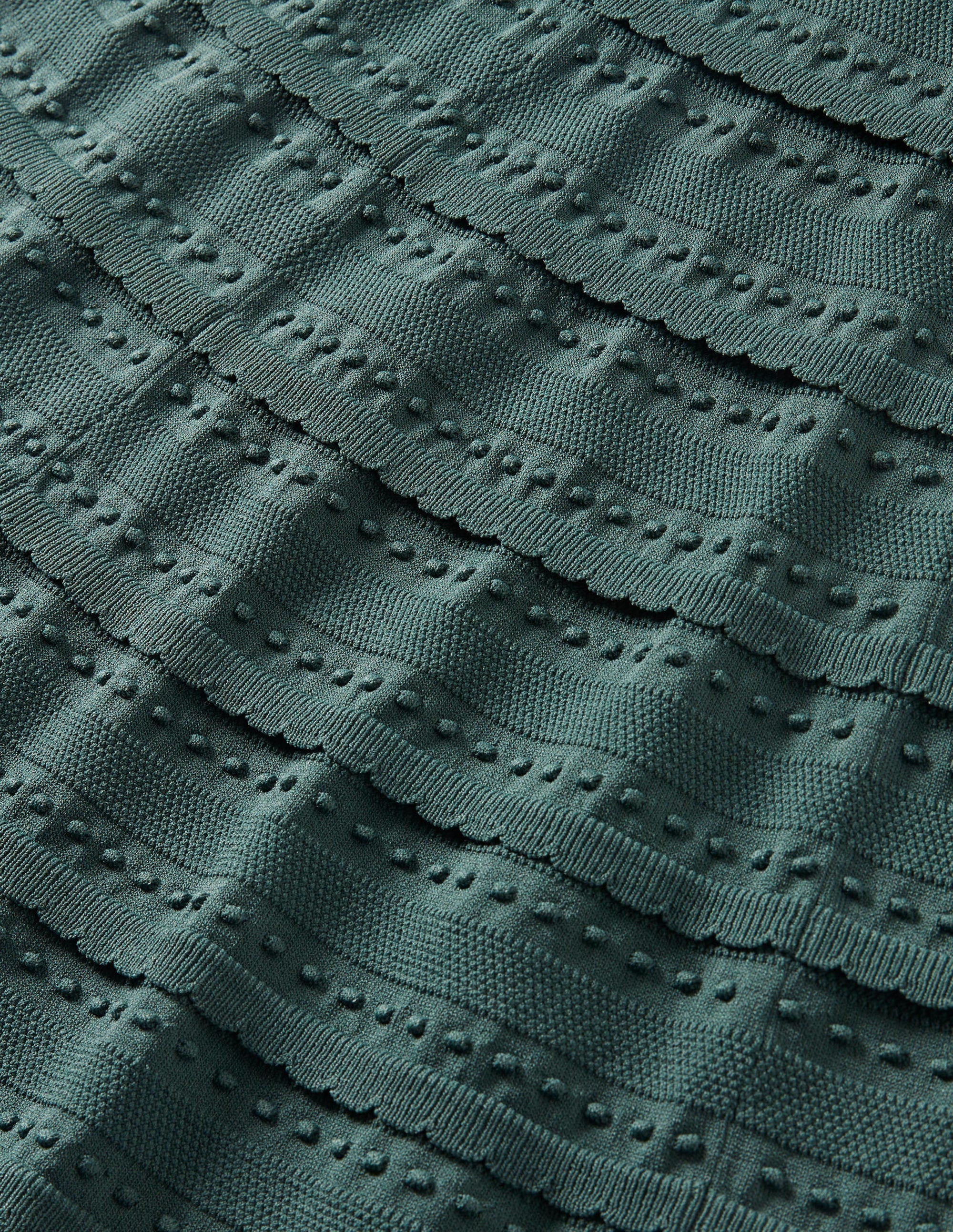 Detail Knitted Mini Dress-Trekking Green - Image 6