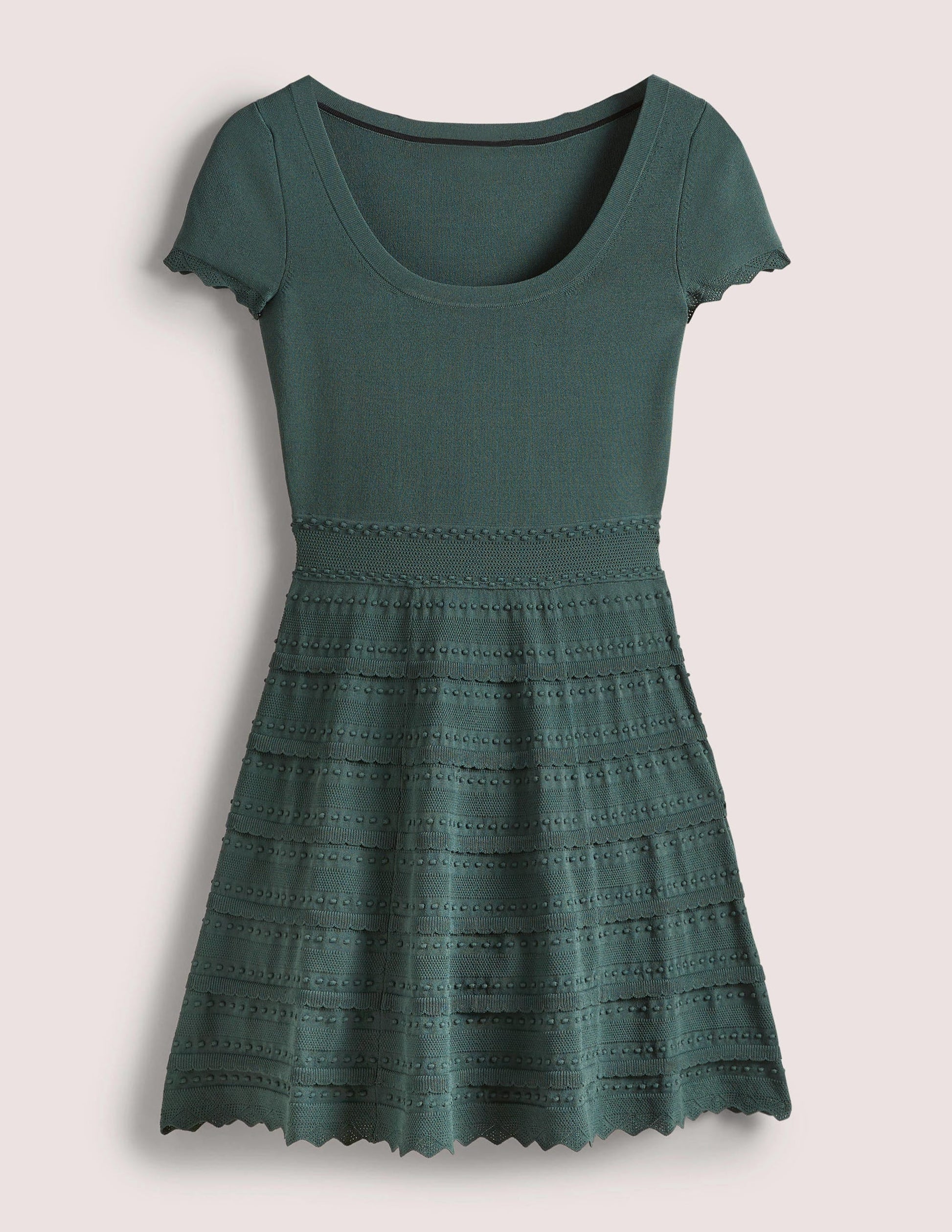 Detail Knitted Mini Dress-Trekking Green-7