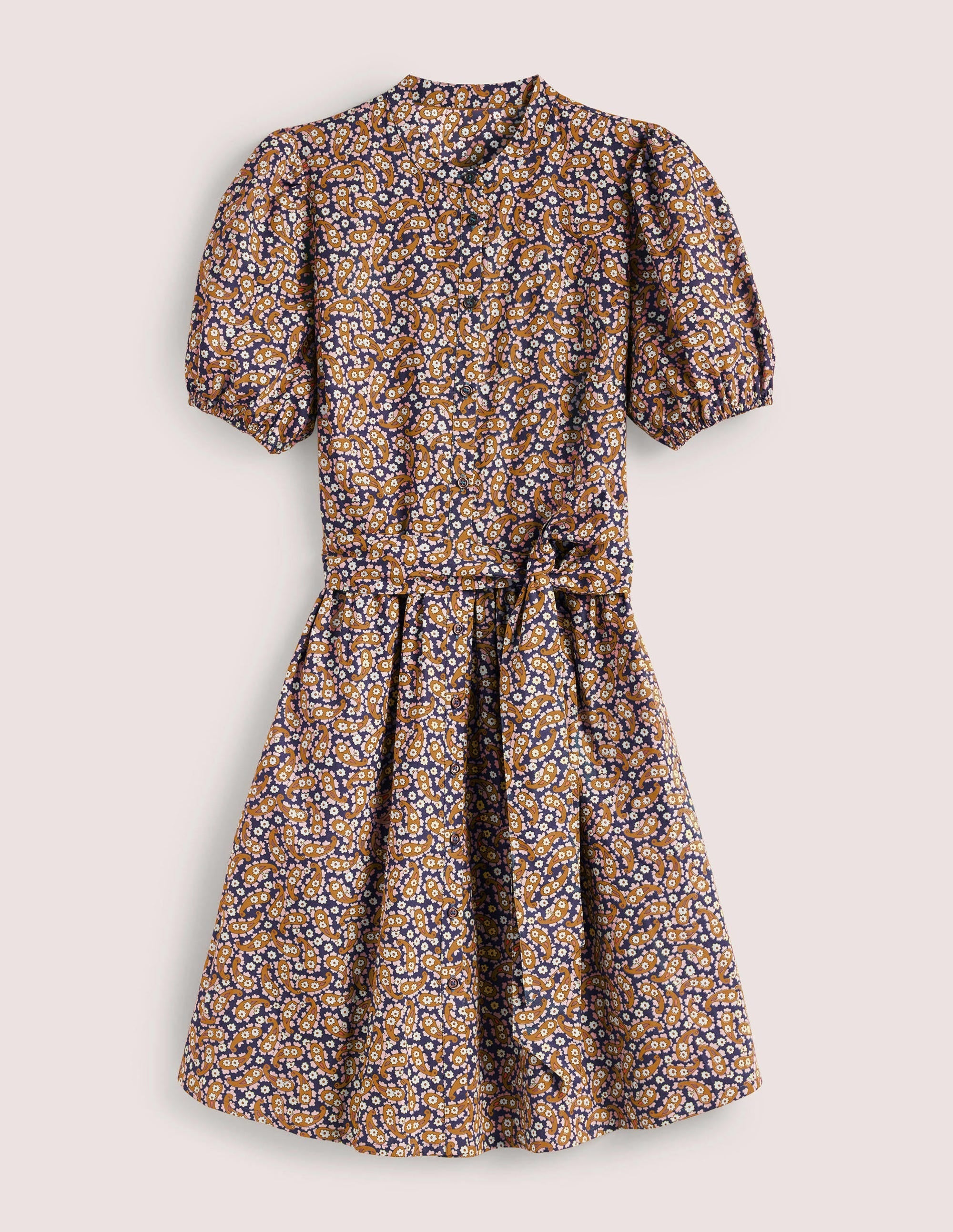 Tiered Shirt Dress-Citronelle, Petal Paisley - Image 5