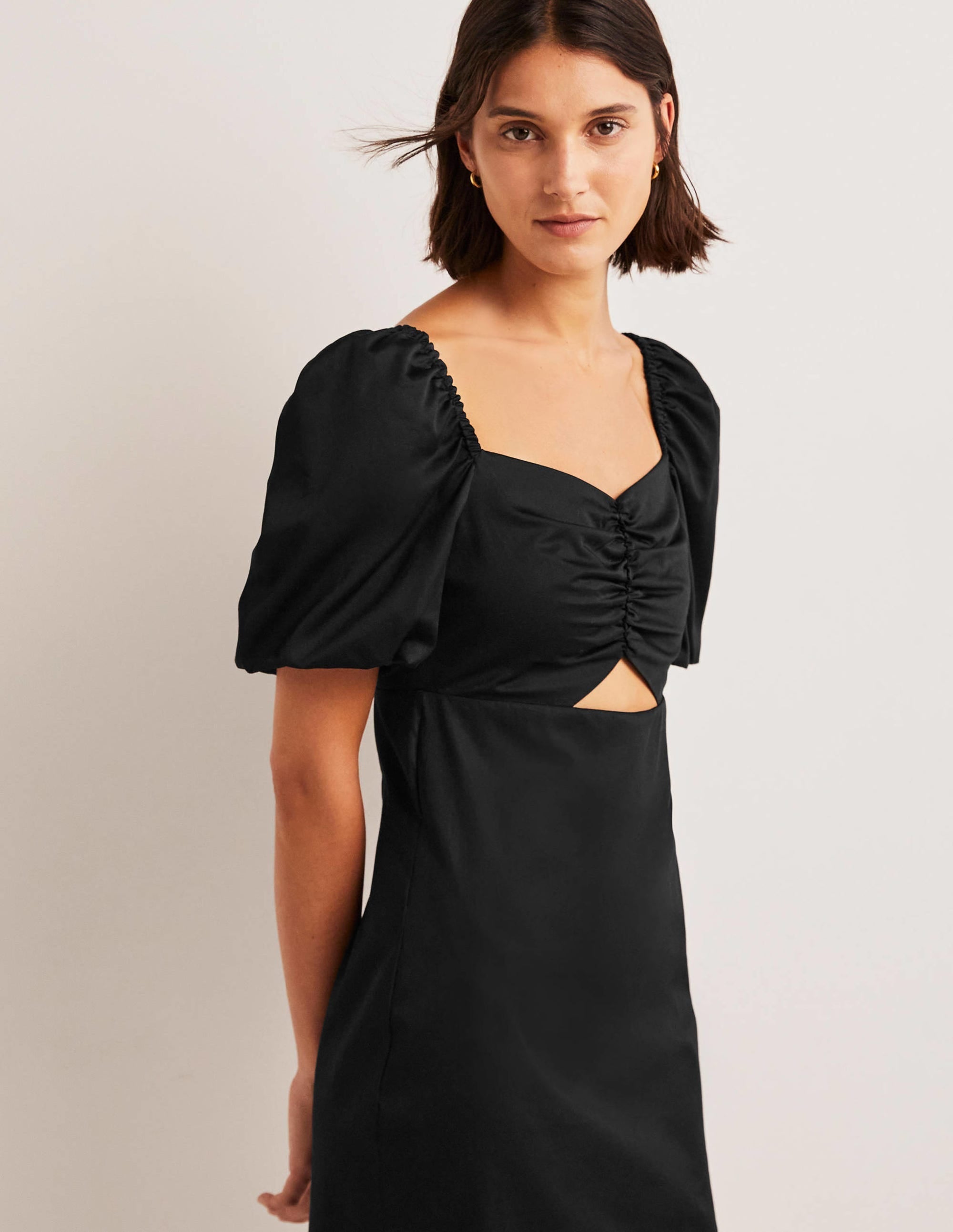 Cut Out Detail Mini Dress-Black - Image 4