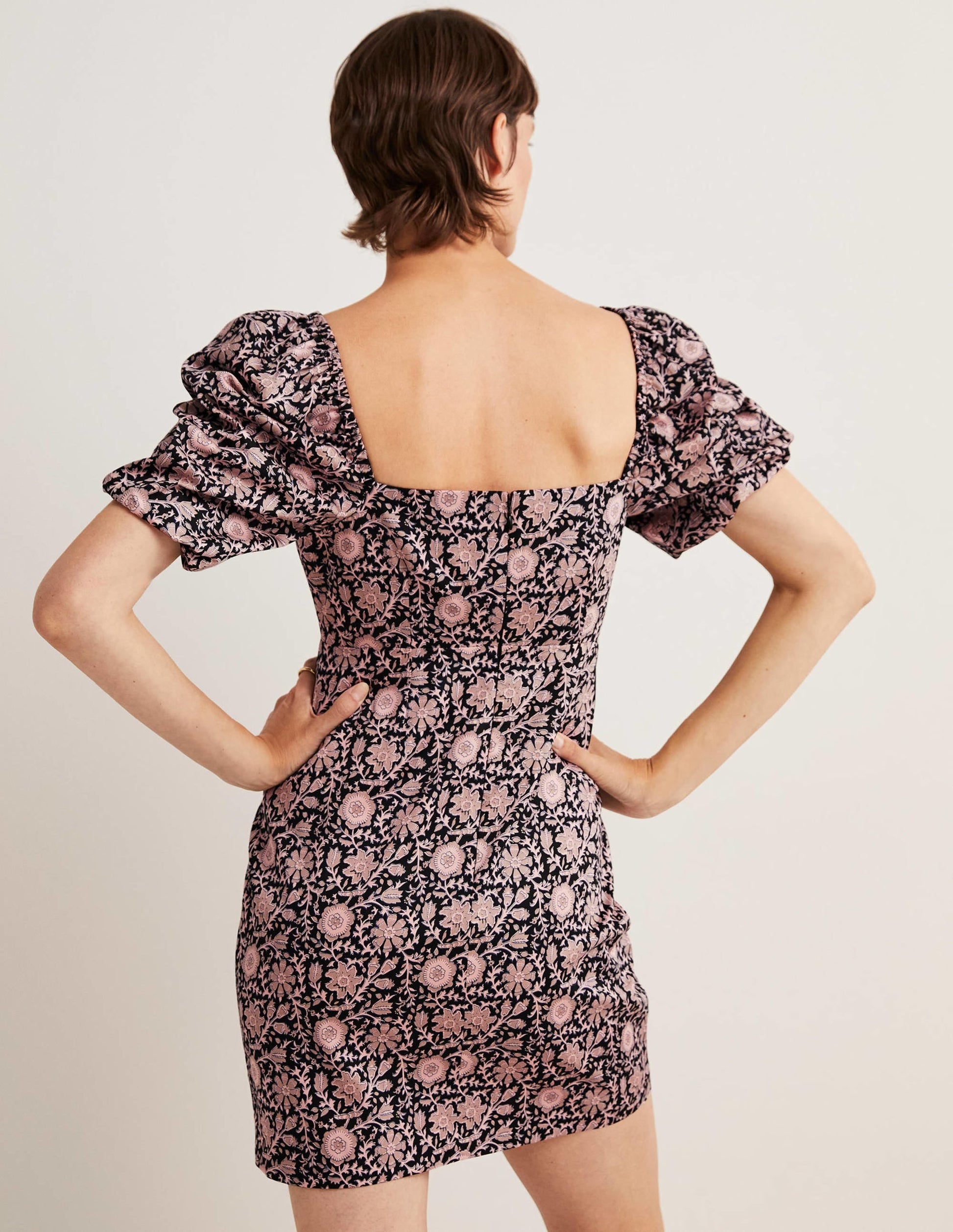 Cut Out Detail Mini Dress-Black, Enchanting Twig-3