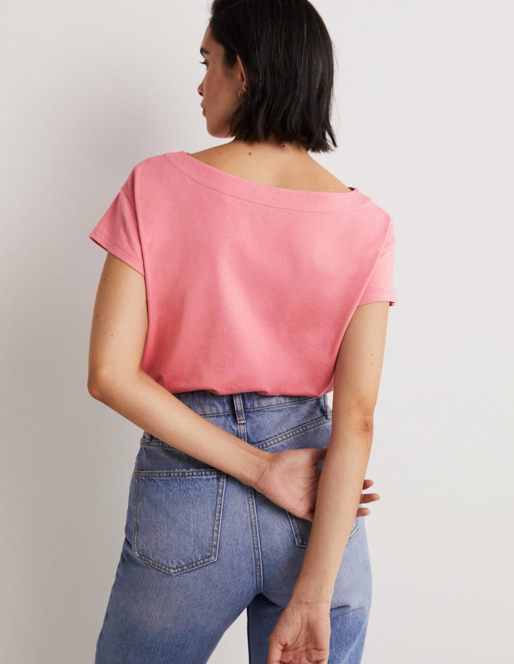 Supersoft Boat Neck T-Shirt-Wild Rose-3