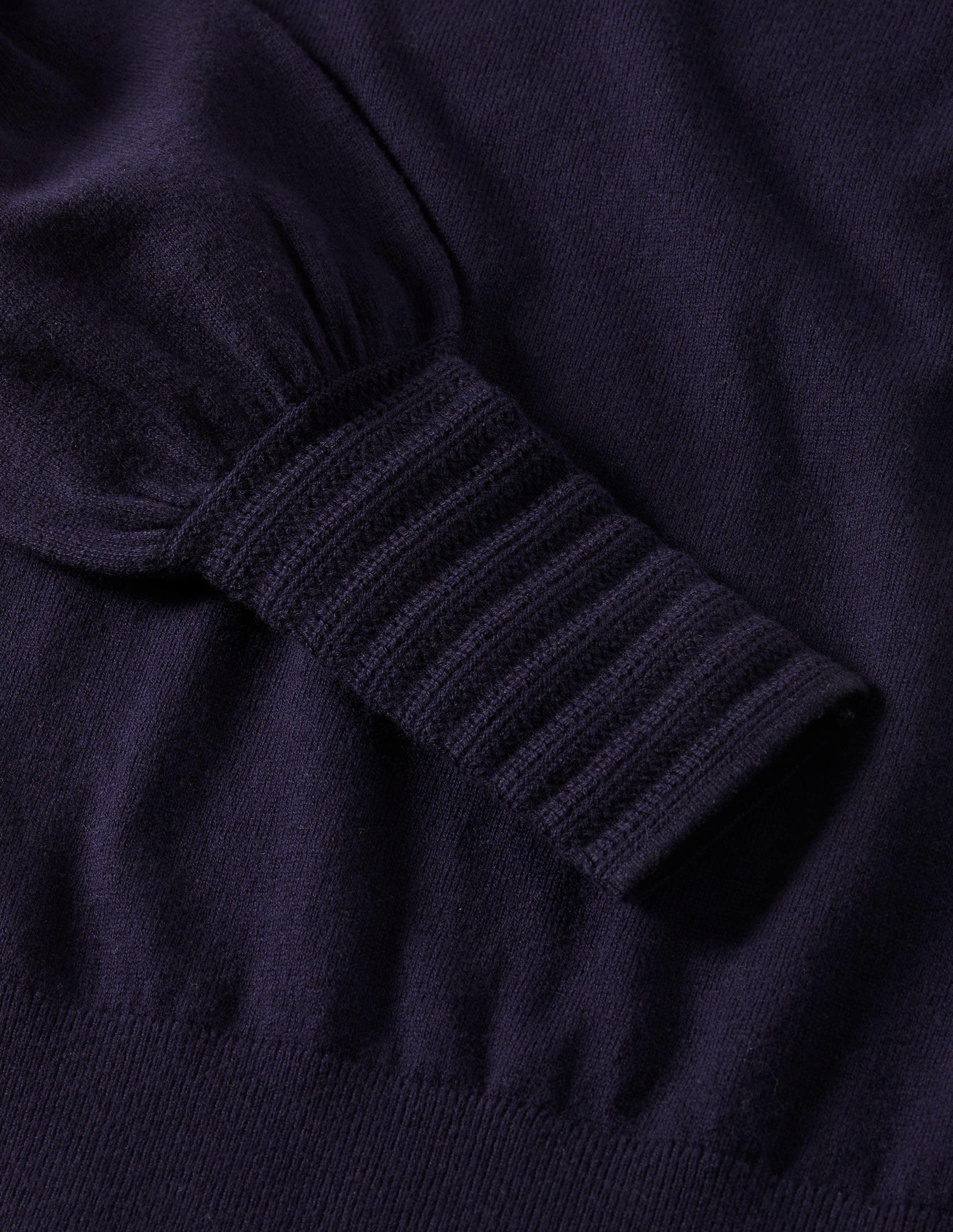 Pointelle-Detailed Jumper-Navy-5