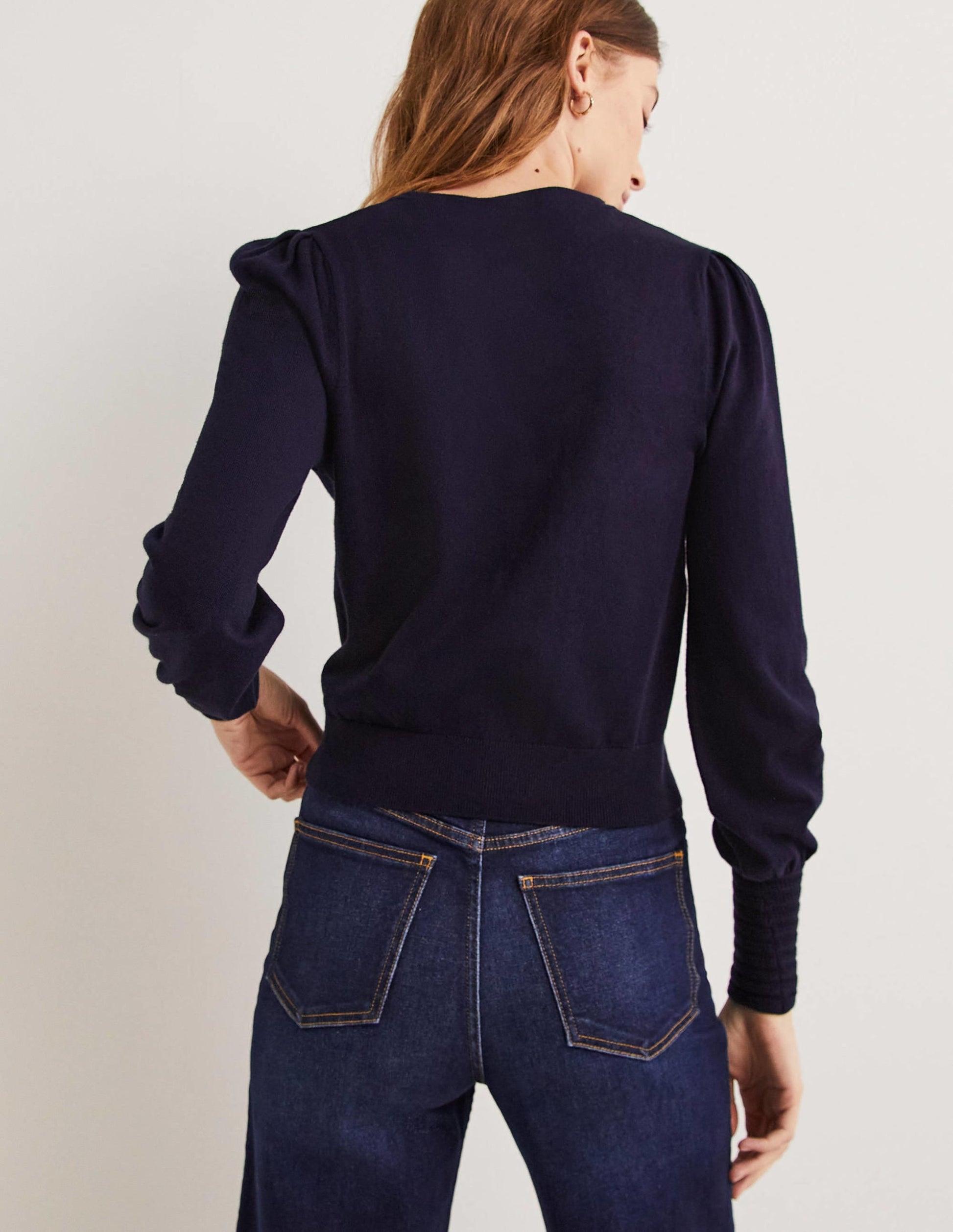 Pointelle-Detailed Jumper-Navy-3