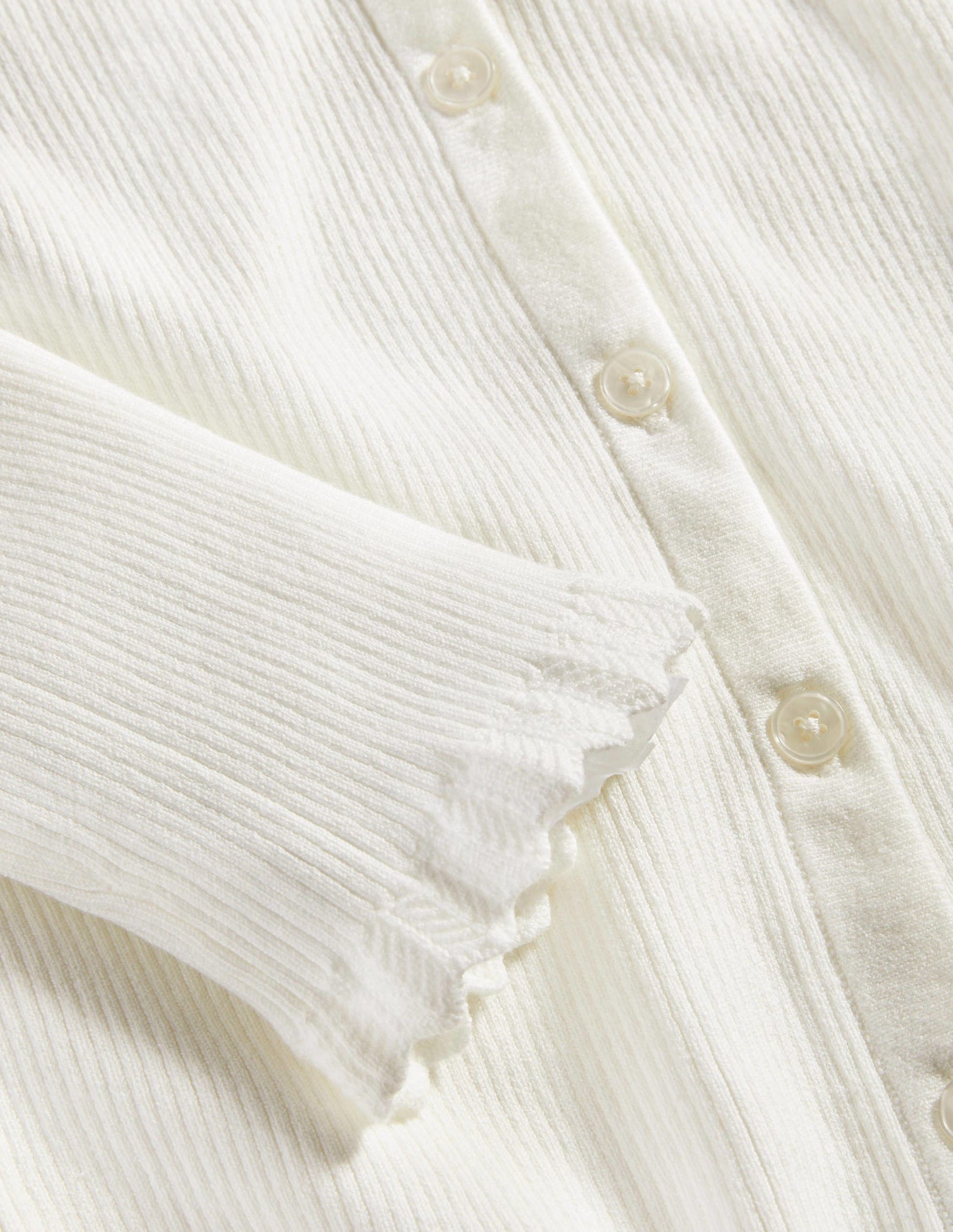 Ribbed Sweetheart Cardigan-Ivory-6