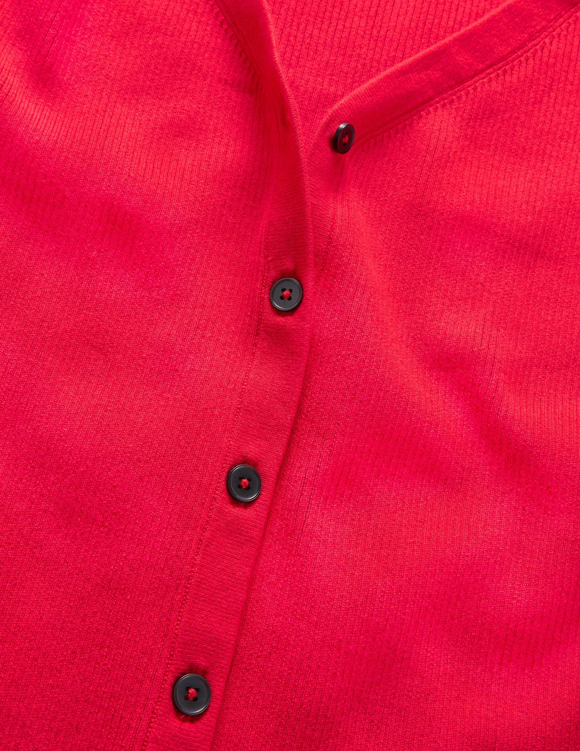 Ribbed Sweetheart Cardigan-Strawberry Tart Red-6