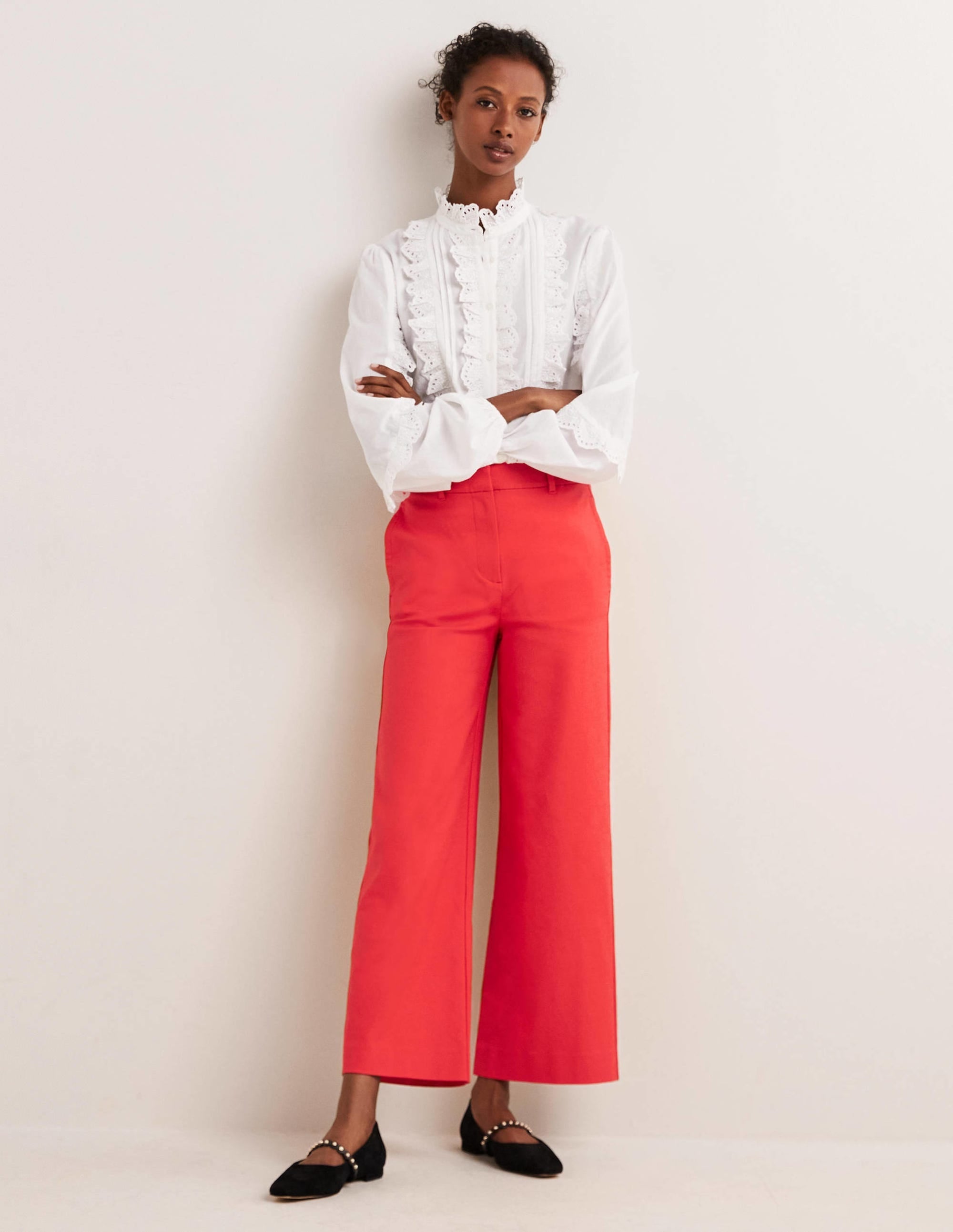 High Waisted Richmond Trousers-Strawberry Tart Red - Image 1
