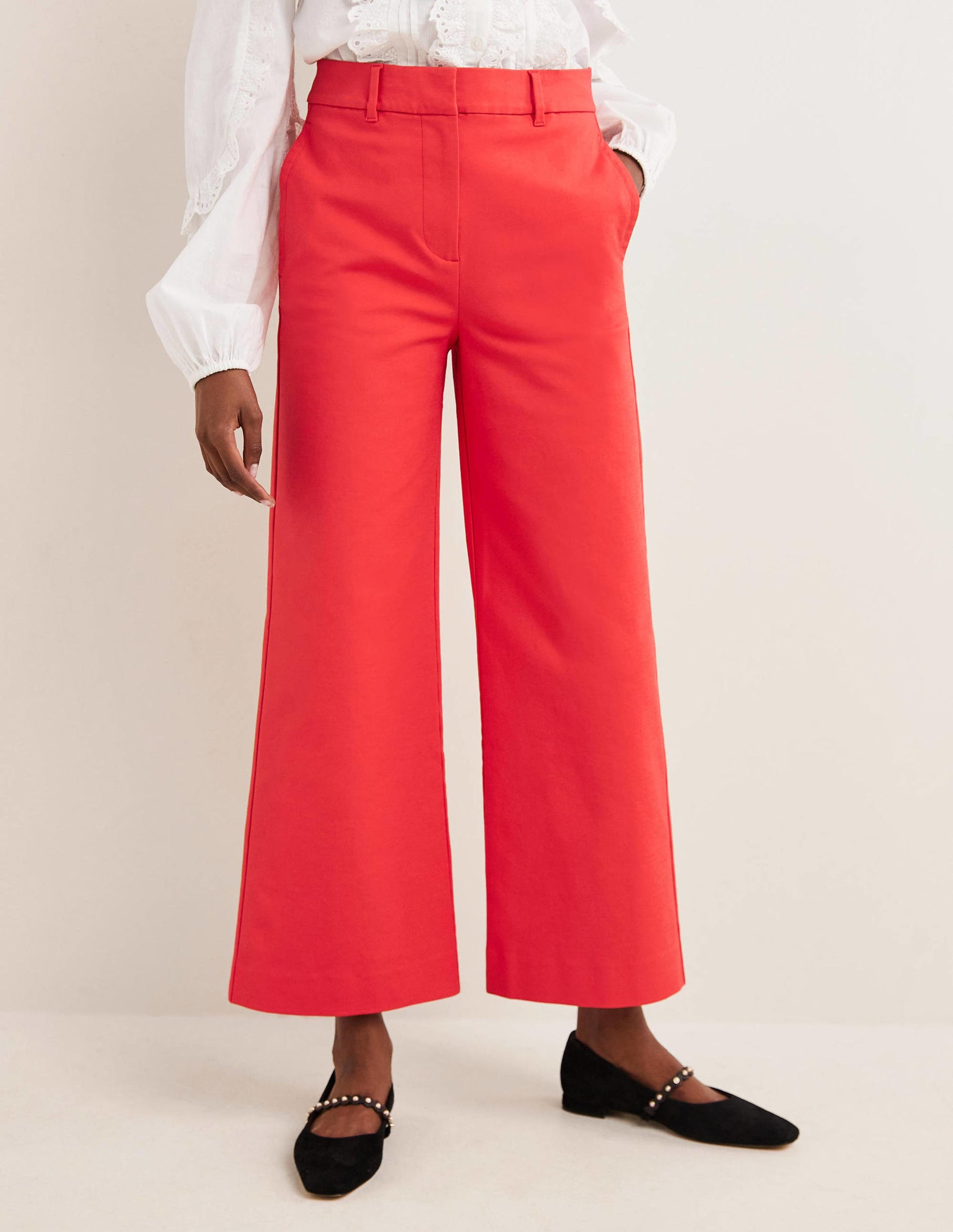 High Waisted Richmond Trousers-Strawberry Tart Red-5