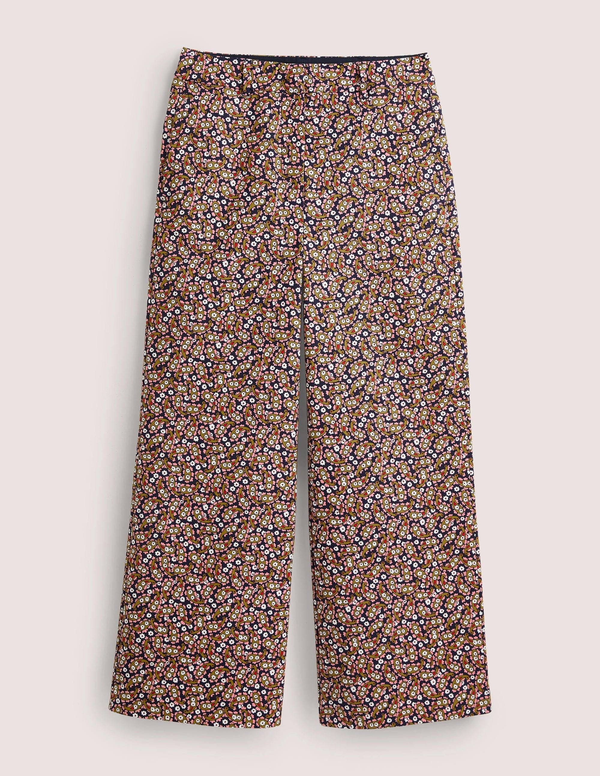 High Waisted Richmond Trousers-Citronelle, Petal Paisley - Image 5