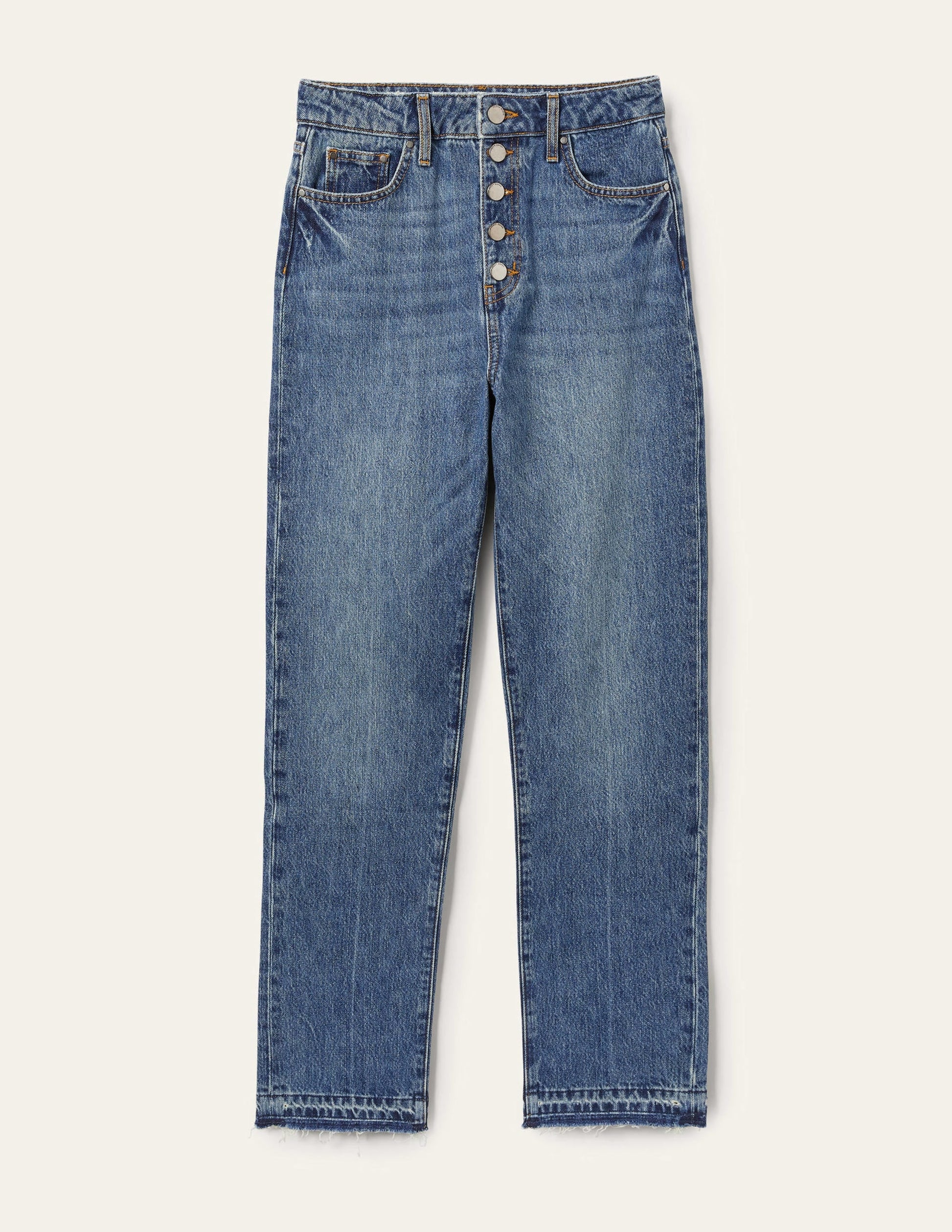 High Rise Straight Leg Jeans-Mid Vintage Tint-7