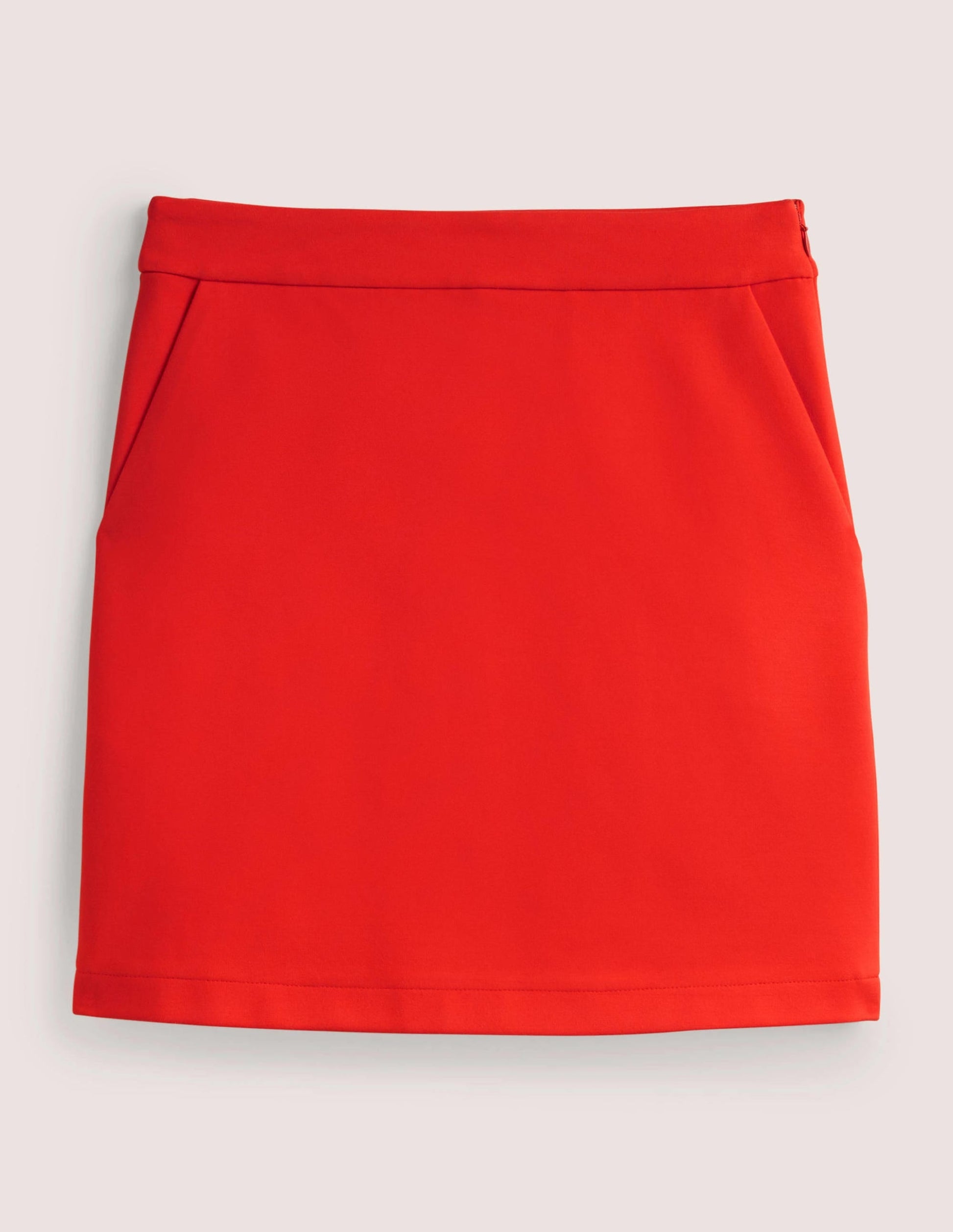 Ponte A-line Mini Skirt-Rocket Red-6