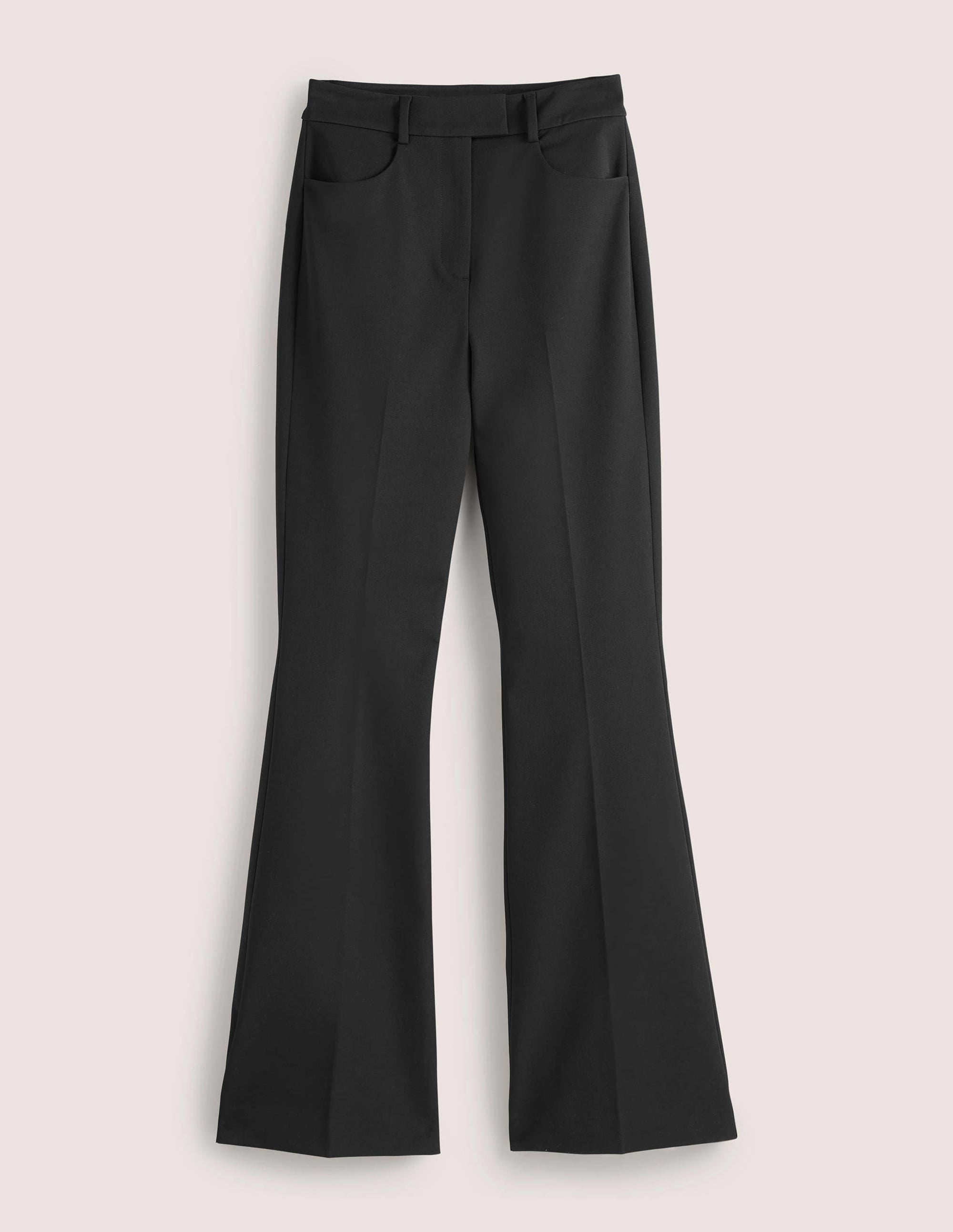 Bi-Stretch Flared Trousers-Black - Image 5