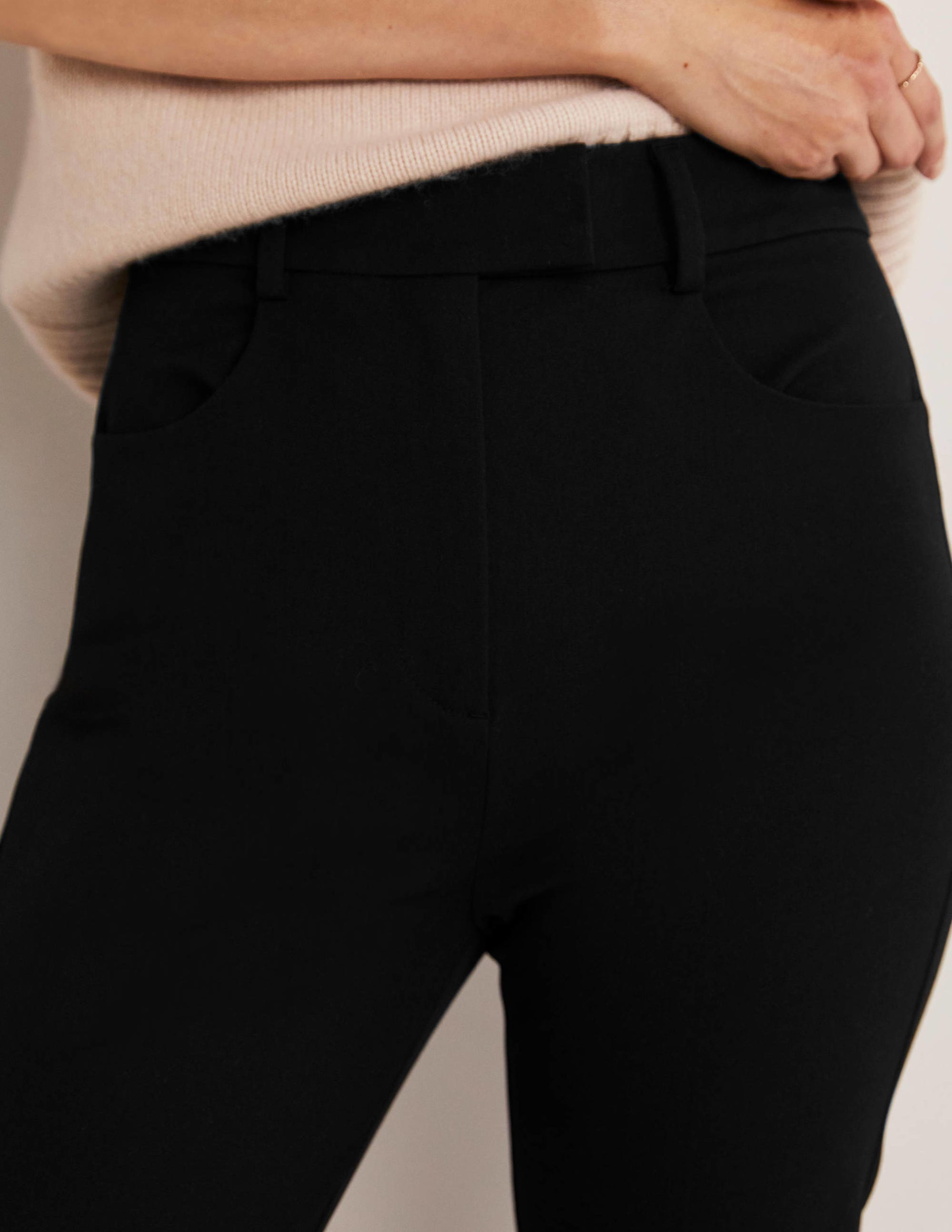 Bi-Stretch Flared Trousers-Black - Image 2