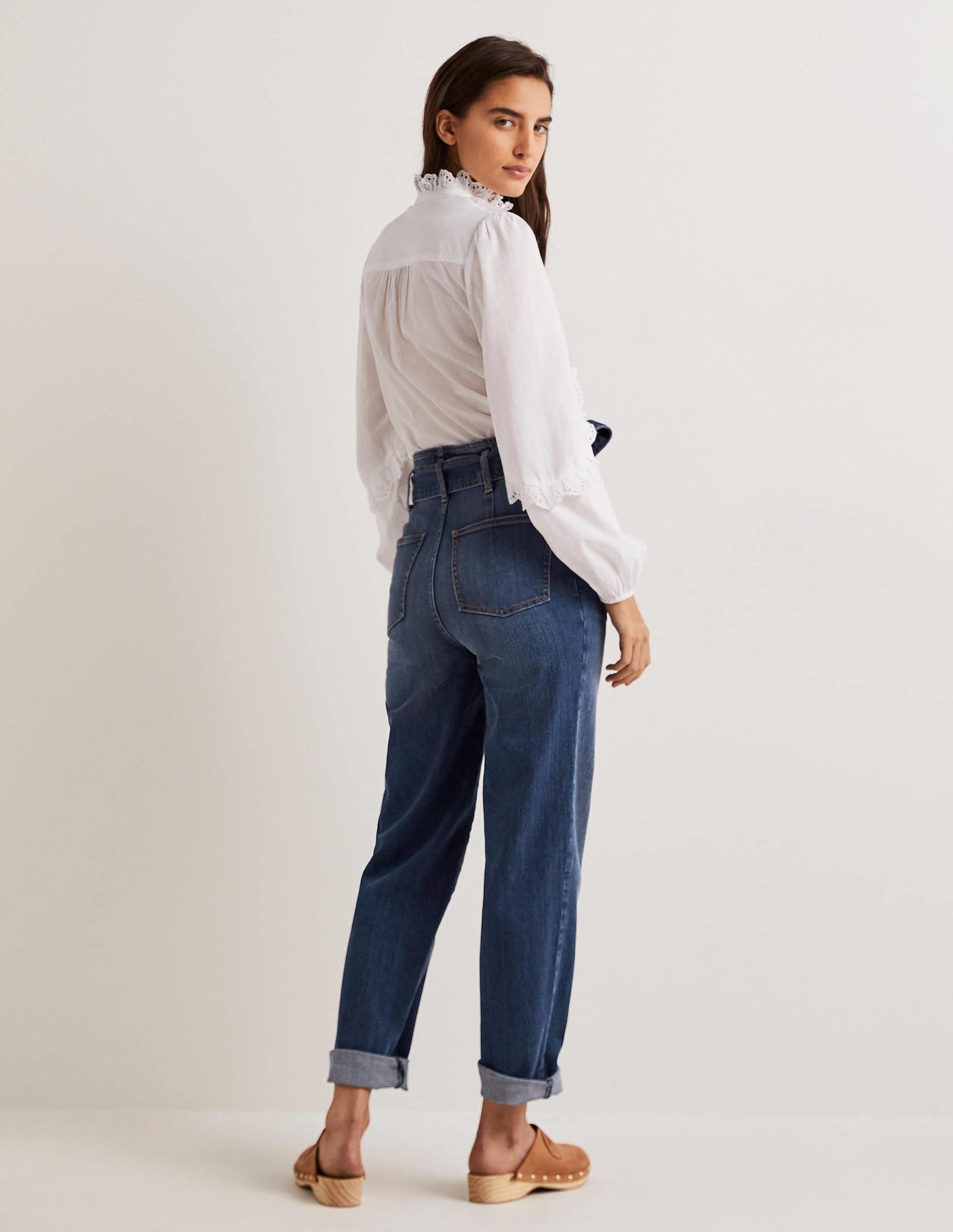 Belted High Rise Jeans-Mid Vintage-3
