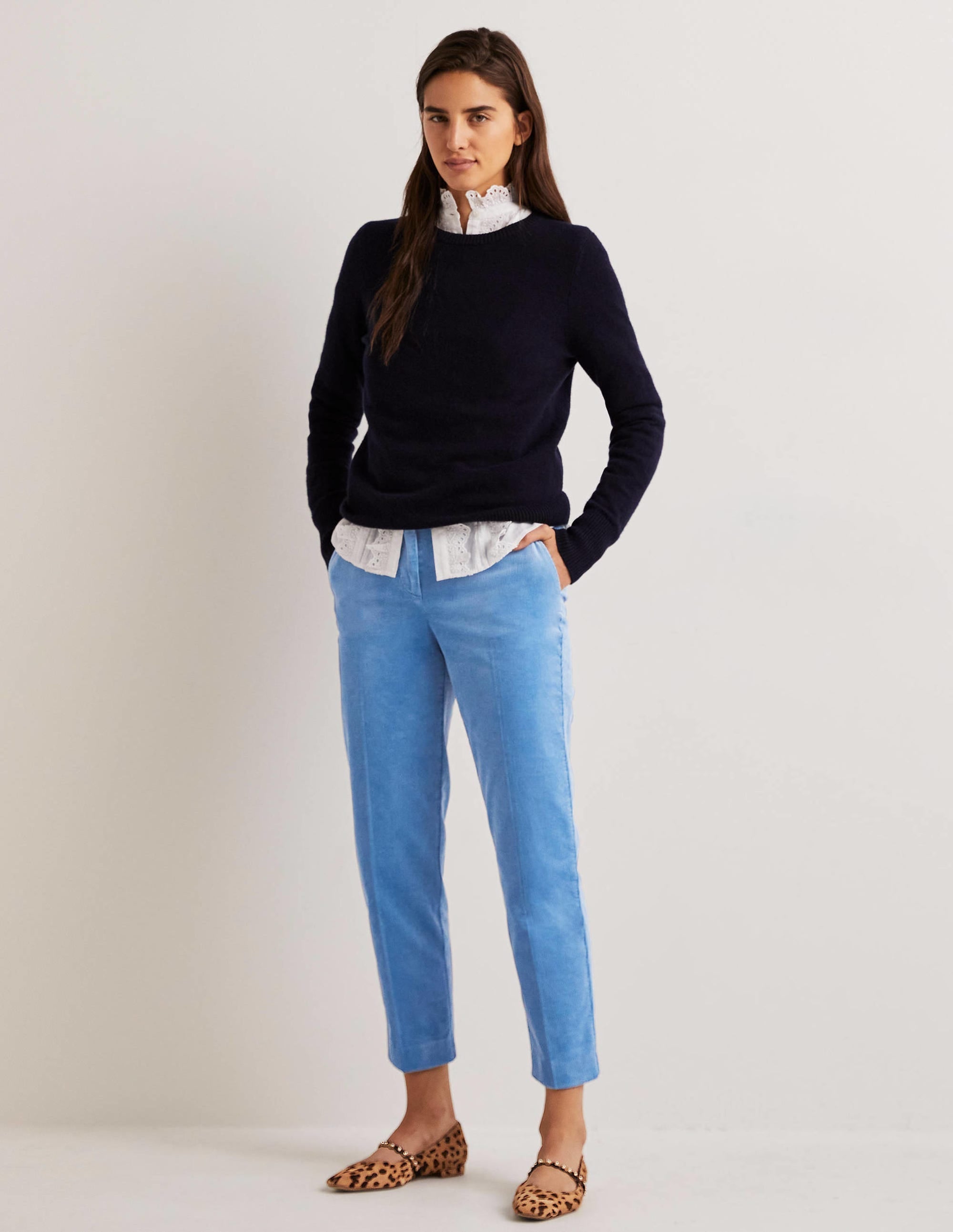 Classic Tapered Trousers-Riviera Blue - Image 1